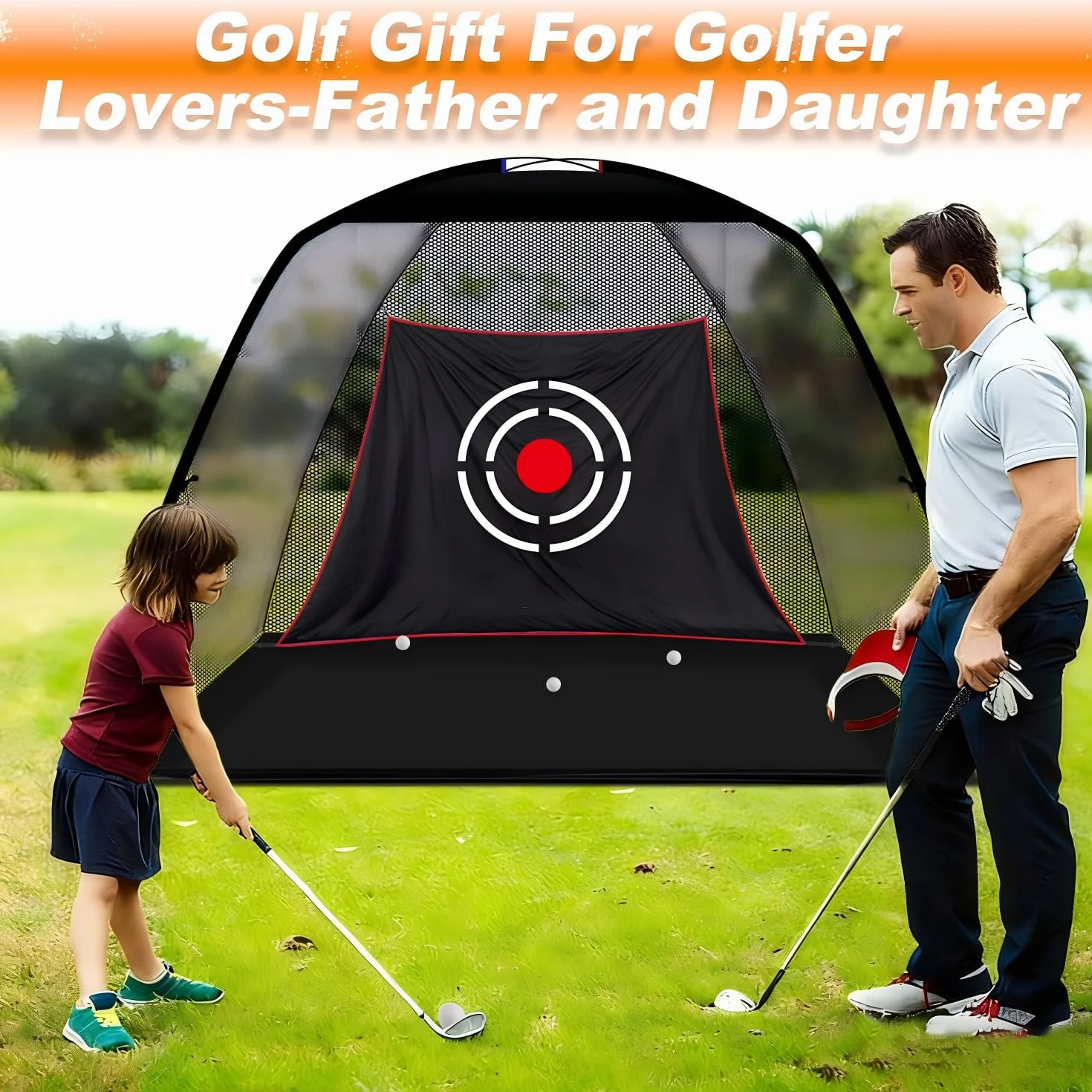 Kapler Red de práctica de golf 7x6x10 pies con bolsa de transporte