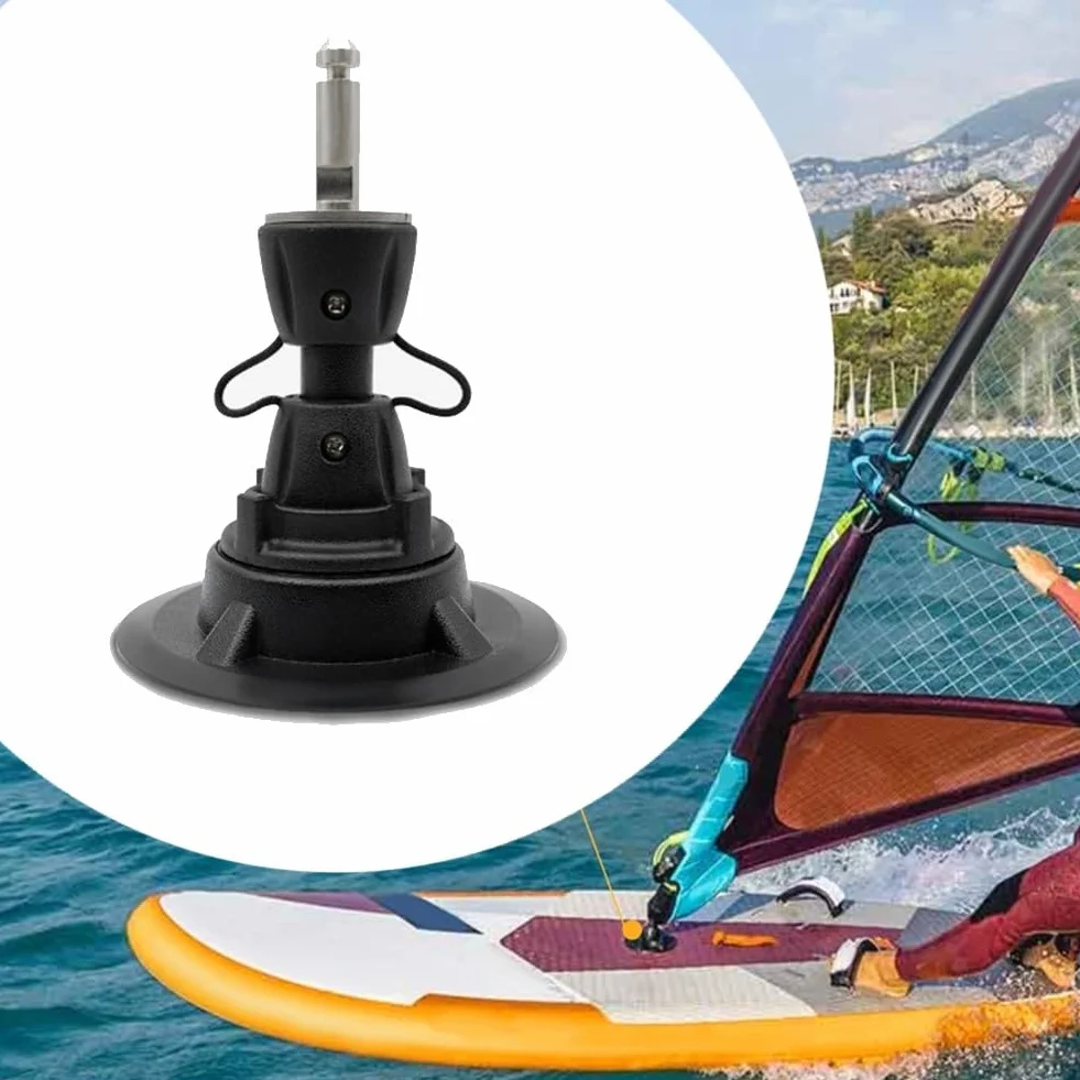 DAZZLEEX Junta de pie de mástil de tendón de surf 360° rotación, pin M8 nailon acero inoxidable para windsurf