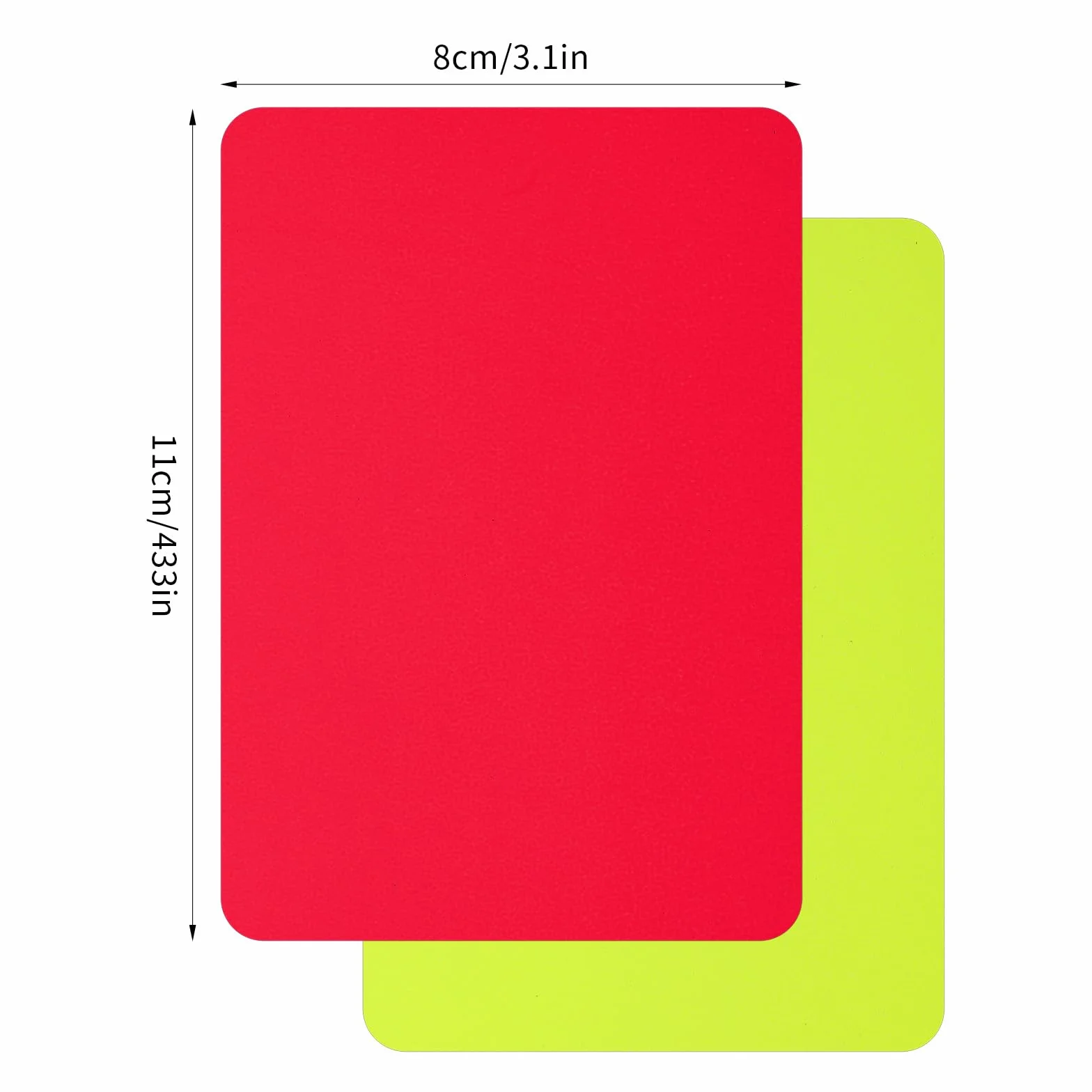 Qianyu 10 tarjetas de árbitro de fútbol rojas y amarillas para entrenamiento de competición