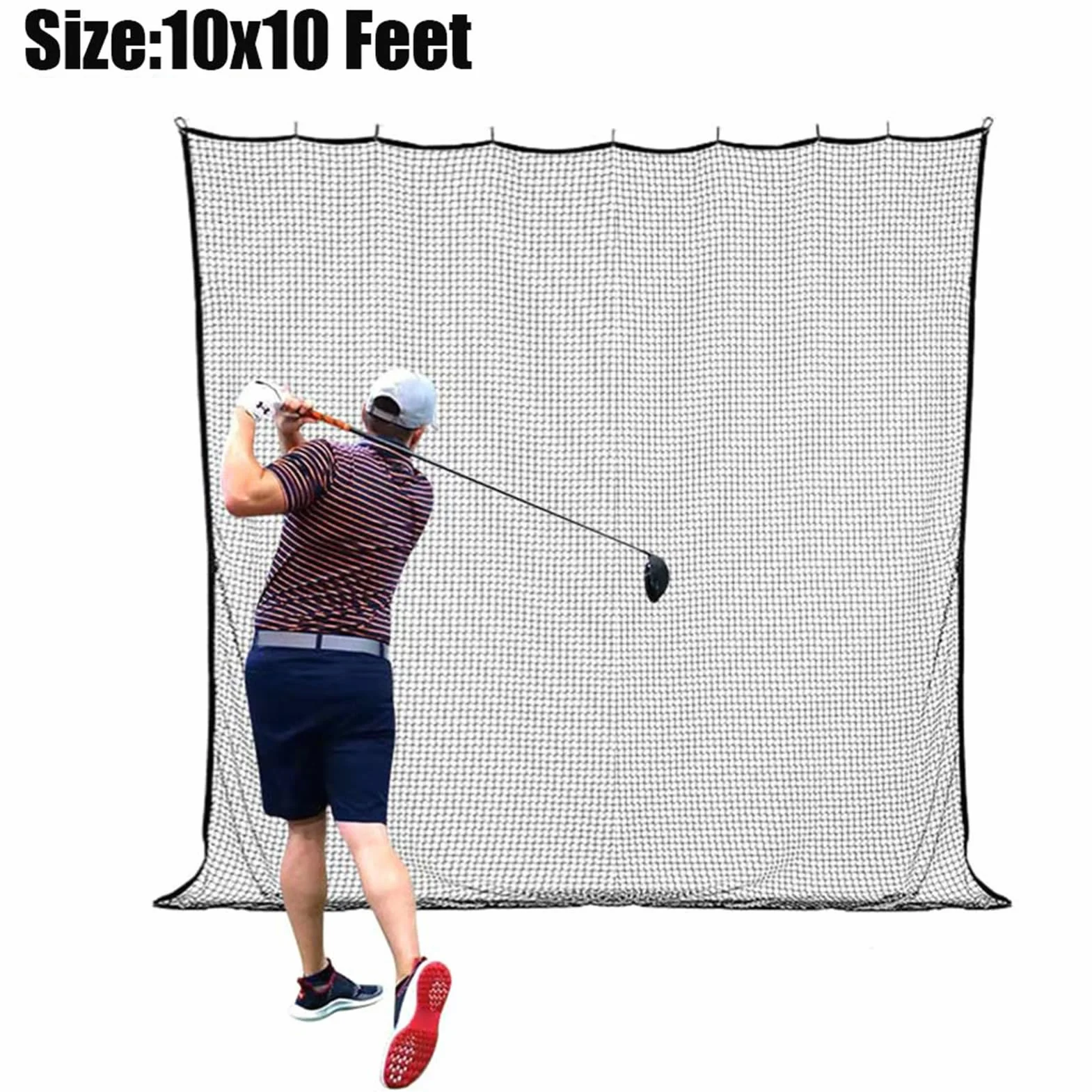 Red de Entrenamiento de Golf 3x3 Metros para Práctica Interior y Exterior