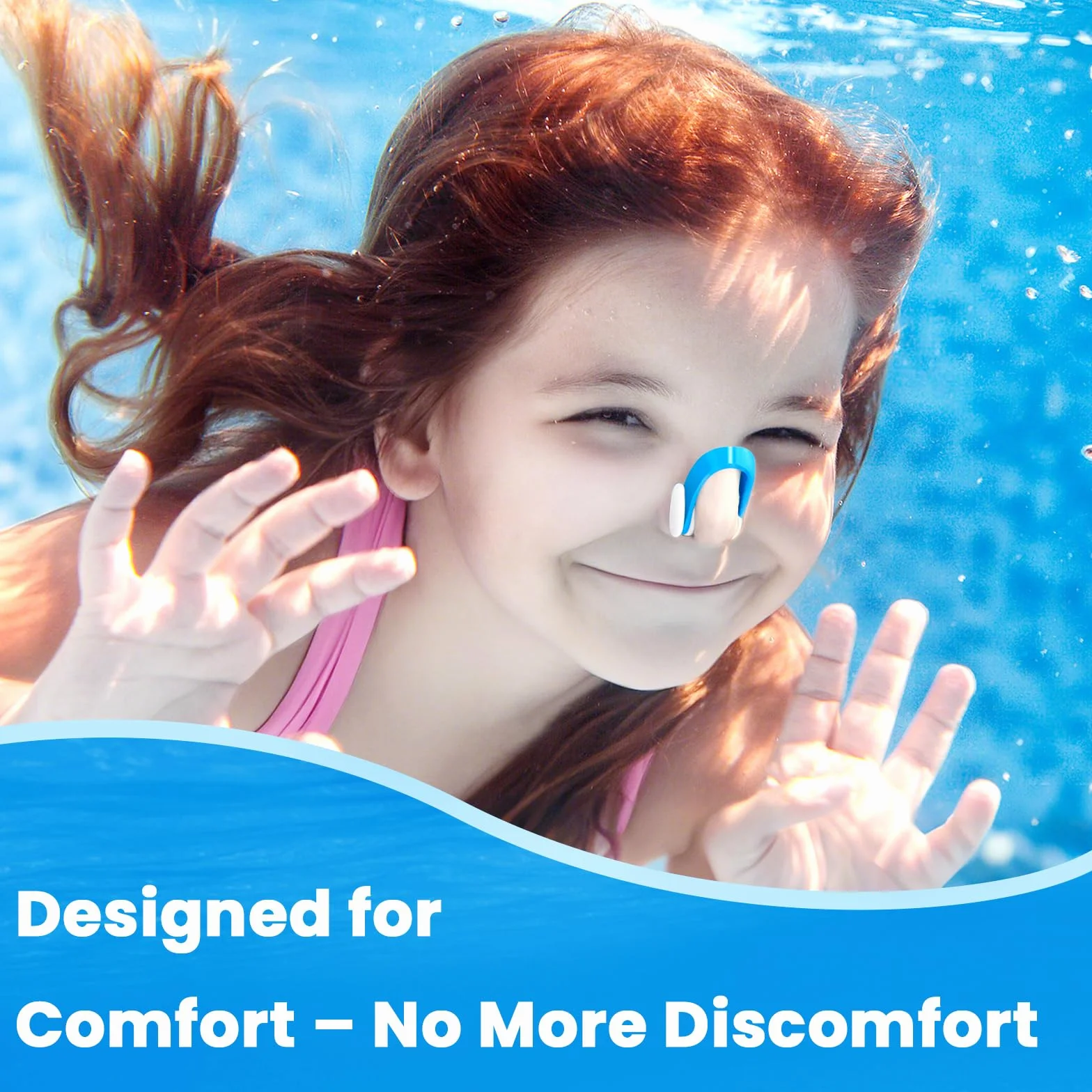 Pinzas para la Nariz de Silicona 10 Piezas para Natación Niños y Adultos con Caja de Almacenaje Multicolor