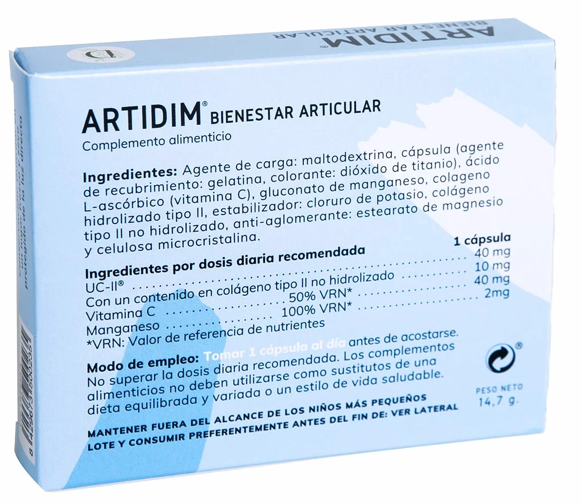 ARTIDIM UC-II 30 CAP, 1 gramo, 1