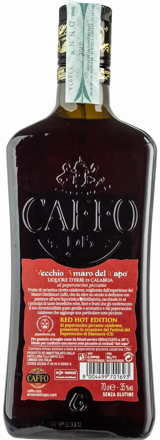 Vecchio Amaro del Capo Caffo Liquore Red Hot Edition 35% Vol. 0,7l