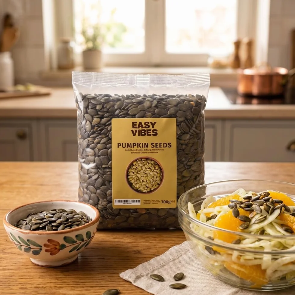 Easy Vibes - Semillas de Calabaza Peladas (700g) - Crudas y Sin sal | Pipas de Calabaza