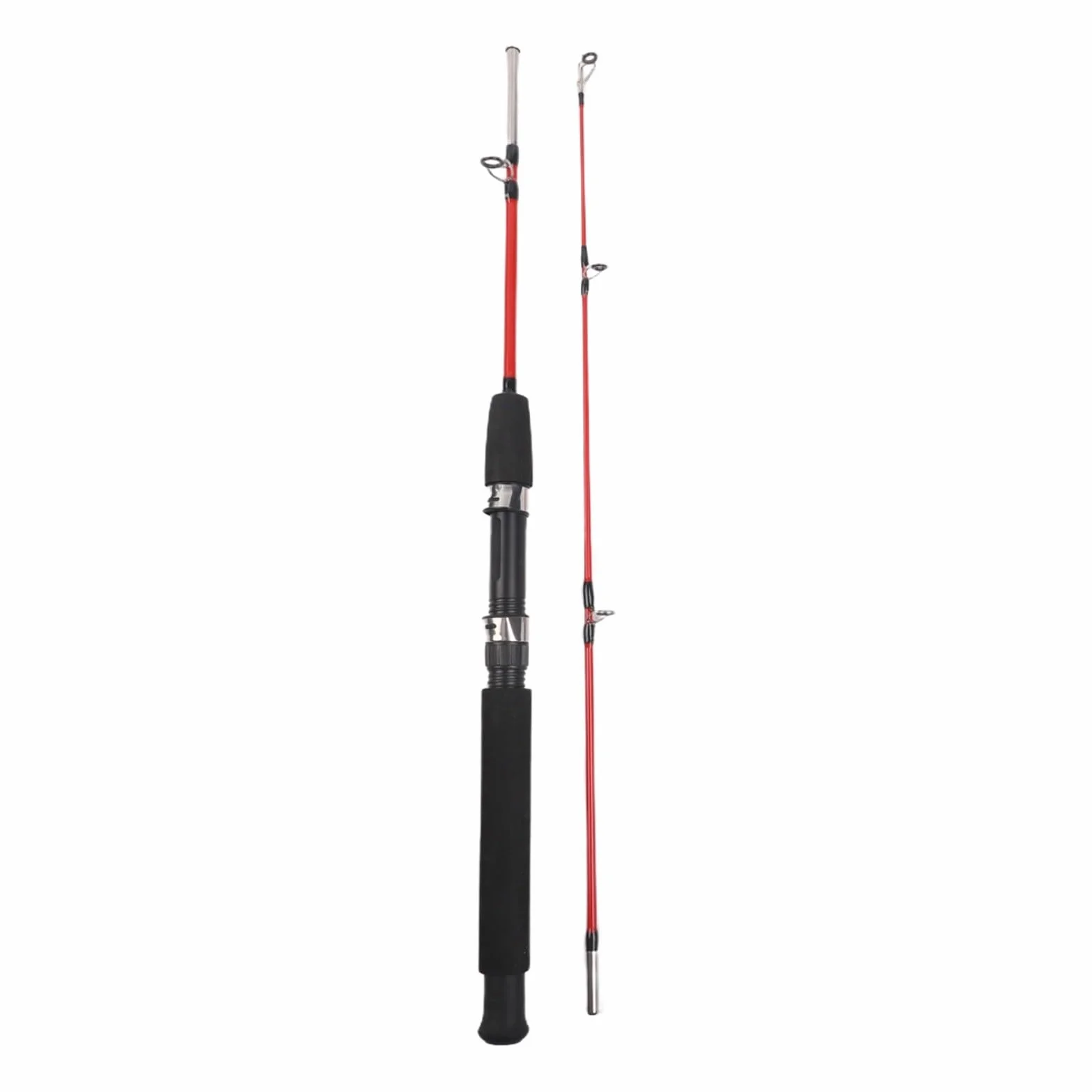 Caña de pescar telescópica FRP 1 m 106,5 g rojo y verde