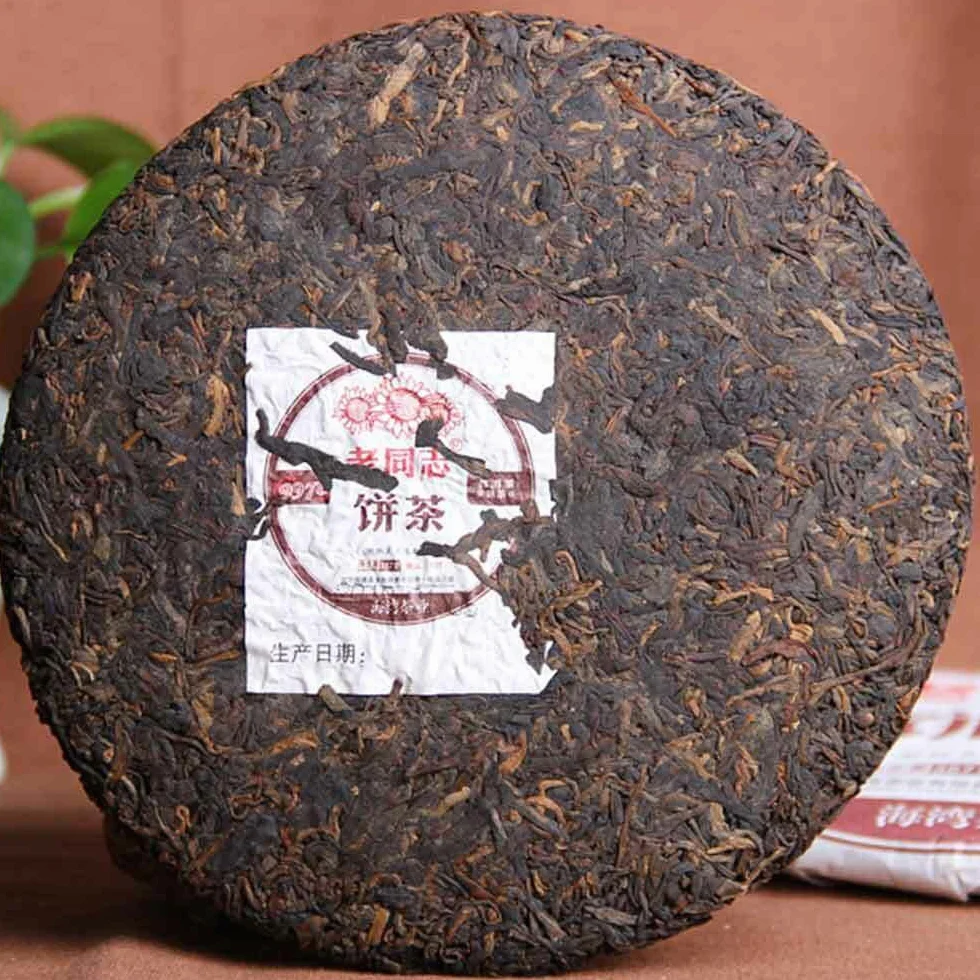 Lao Tong Zhi Viejo Camarada Pastel de Té Puer Maduro HaiWan yr 9978 (lote 211)