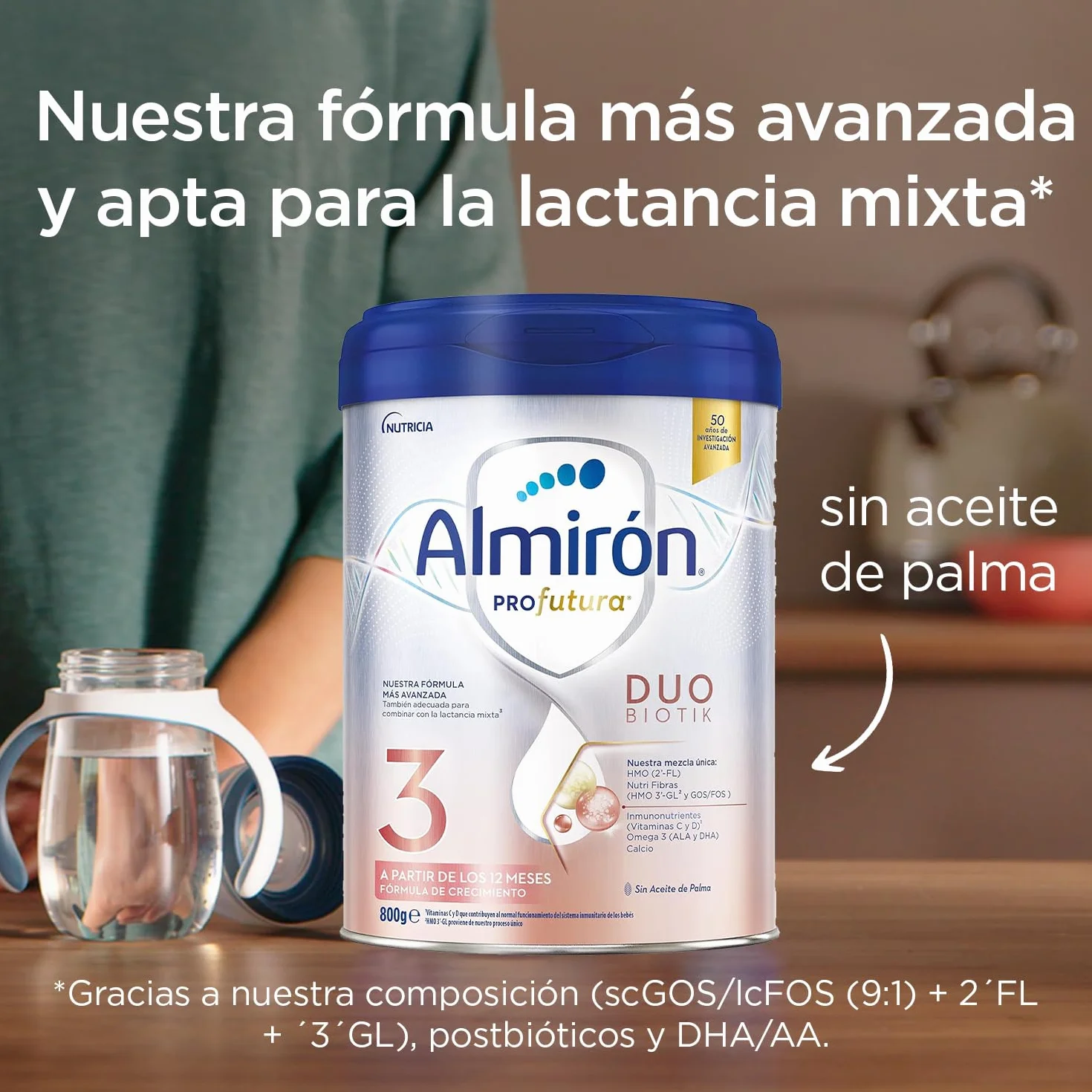 Almirón Profutura 3, Leche en Polvo de Crecimiento, 3.2kg, Paquete de 4 x 800g