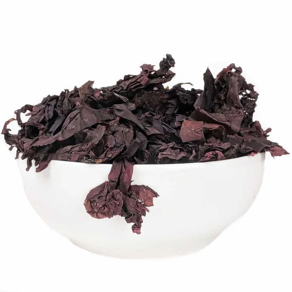 Bio Alga Dulse Copos 2 mm | 50 g de Atlántico Norte | Palmaria palmata es rica en vitamina B12 | ALGALICIOUS Algas irlandesas silvestres y recolectadas manualmente
