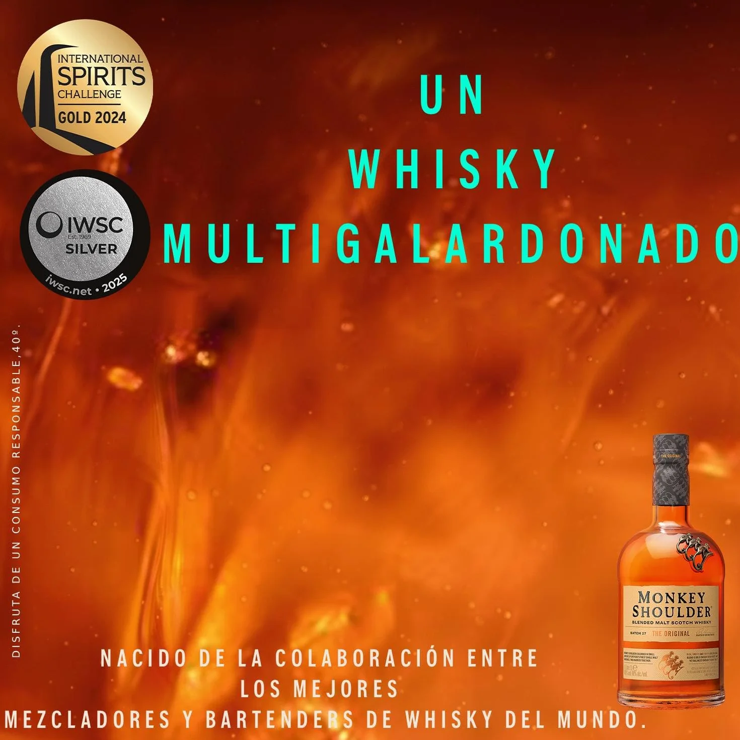 Monkey Shoulder Whisky Escocés 100% Malta, 40% Vol, 700 ml