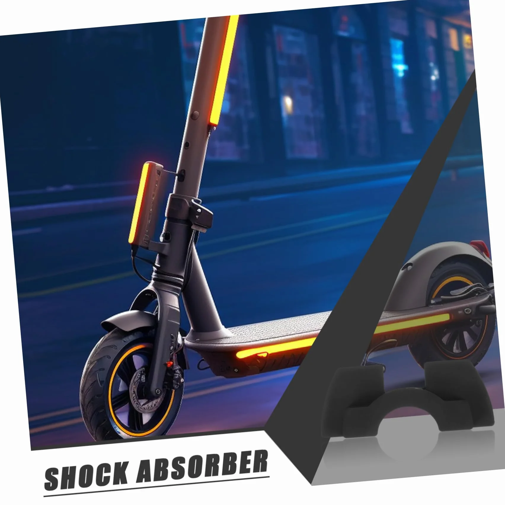 Toyvian Almohadilla Amortiguadora de Goma para Patinete Eléctrico Compatible Absorción de Impactos