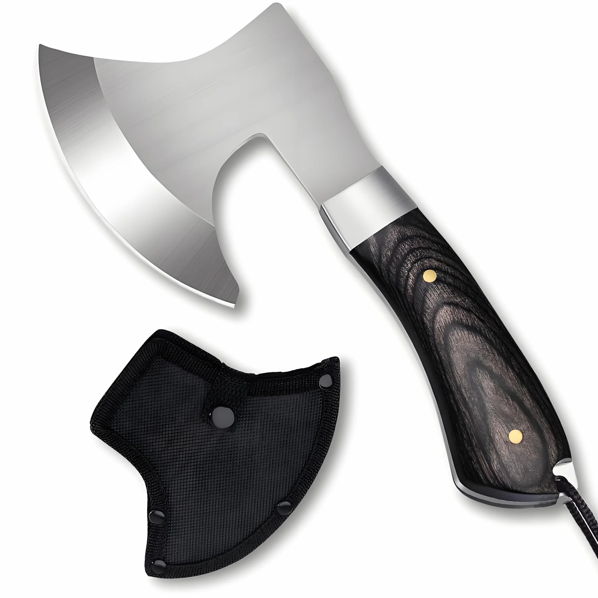 Omesio Hacha Mini Outdoor 19,3 cm Full-Tang Camping Supervivencia Cortar Madera Robusta