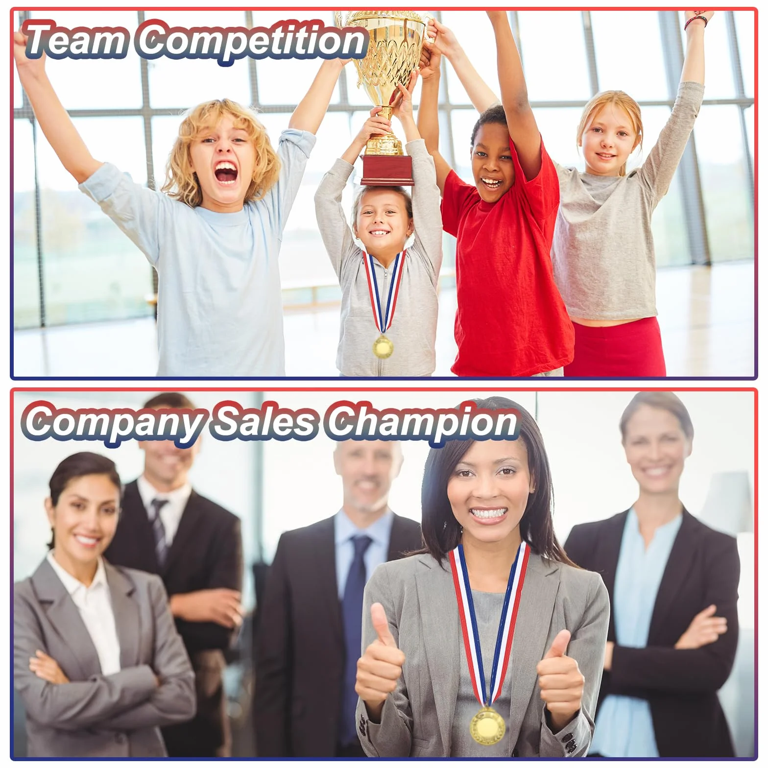 PATIKIL Medalla de Metal con Cinta para Juegos y Competencias Deportivas