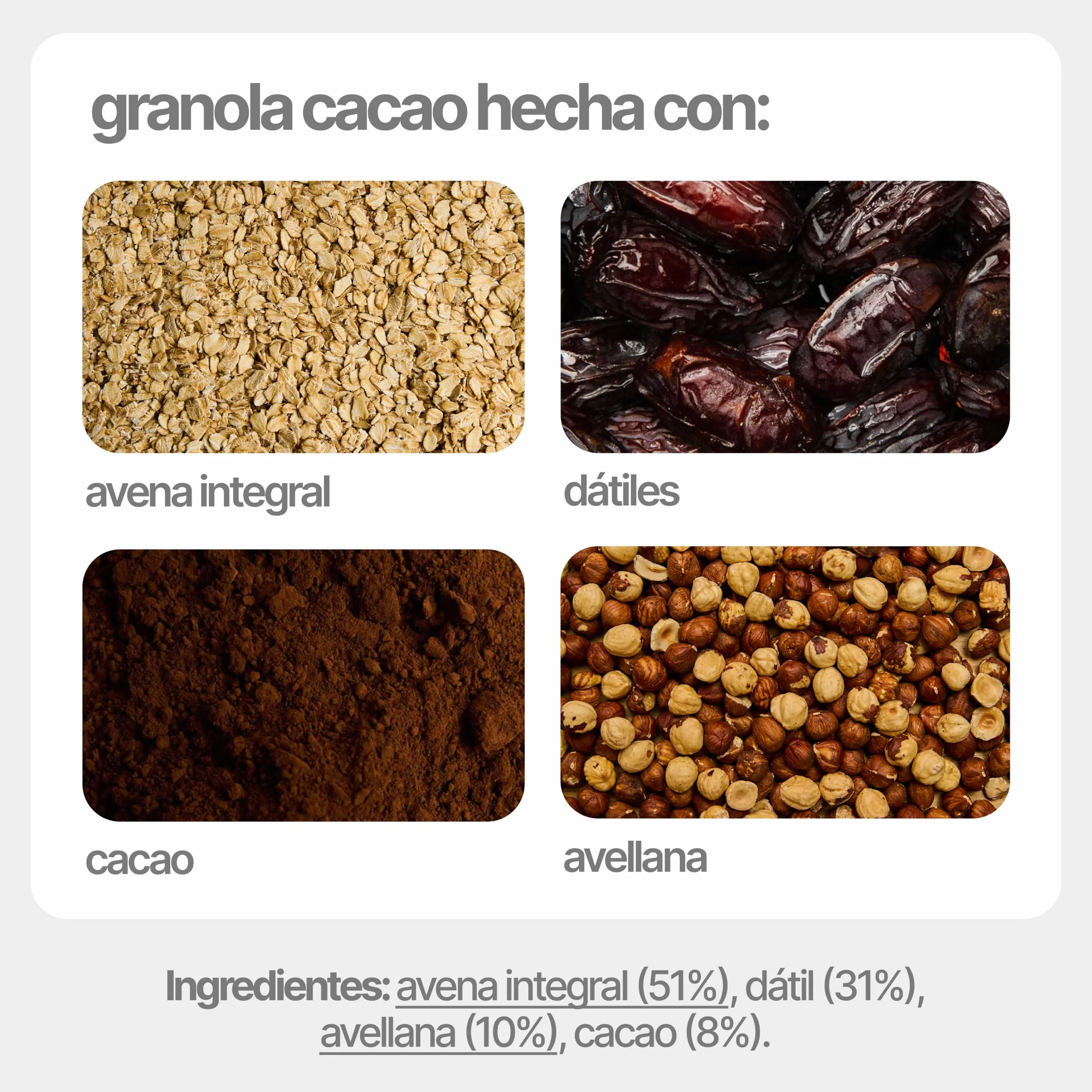 Granola B3TTER Cacao Crunchy Pack 8 x 300 g – Granola Sin Azúcar Añadido 100% Natural - Proteinas Vegetales - Cereales Integrales, Dátiles, Avellanas, Almendras - Rica en Fibra