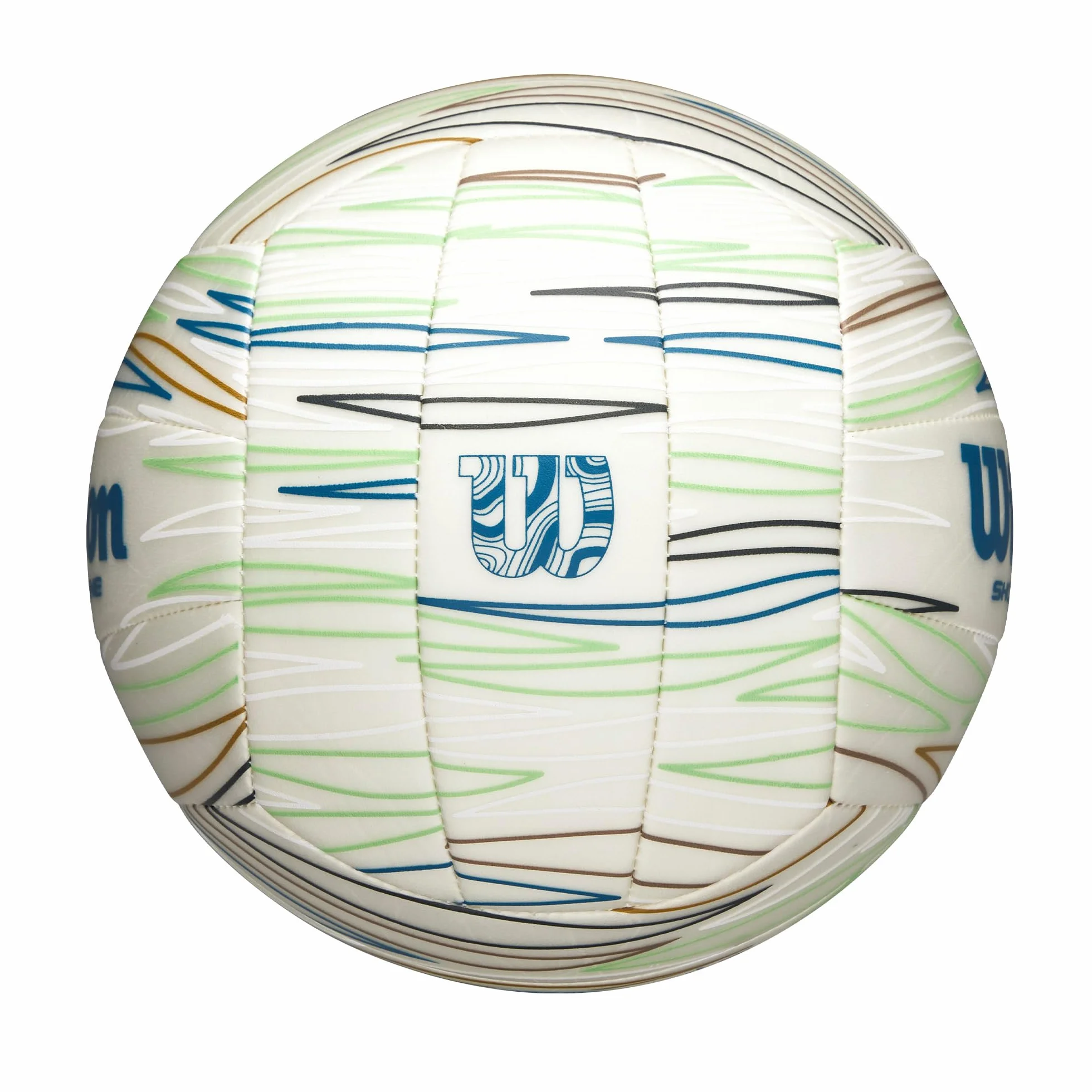 Wilson Balón de Voleibol Shoreline Gen Green Oficial Blanco/Azul TPU Reciclado