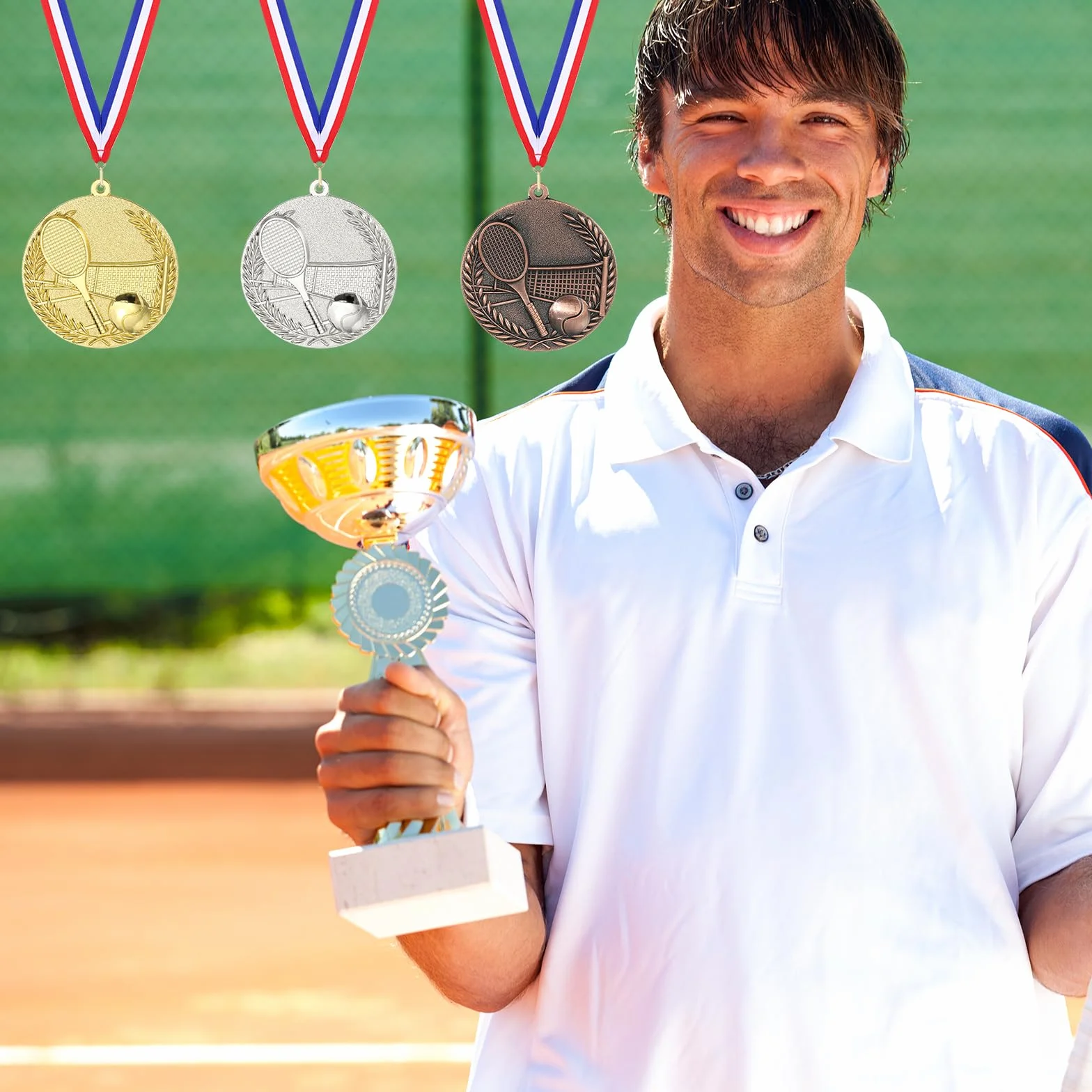 PATIKIL Medalla de Metal con Cinta para Juegos y Competencias Deportivas