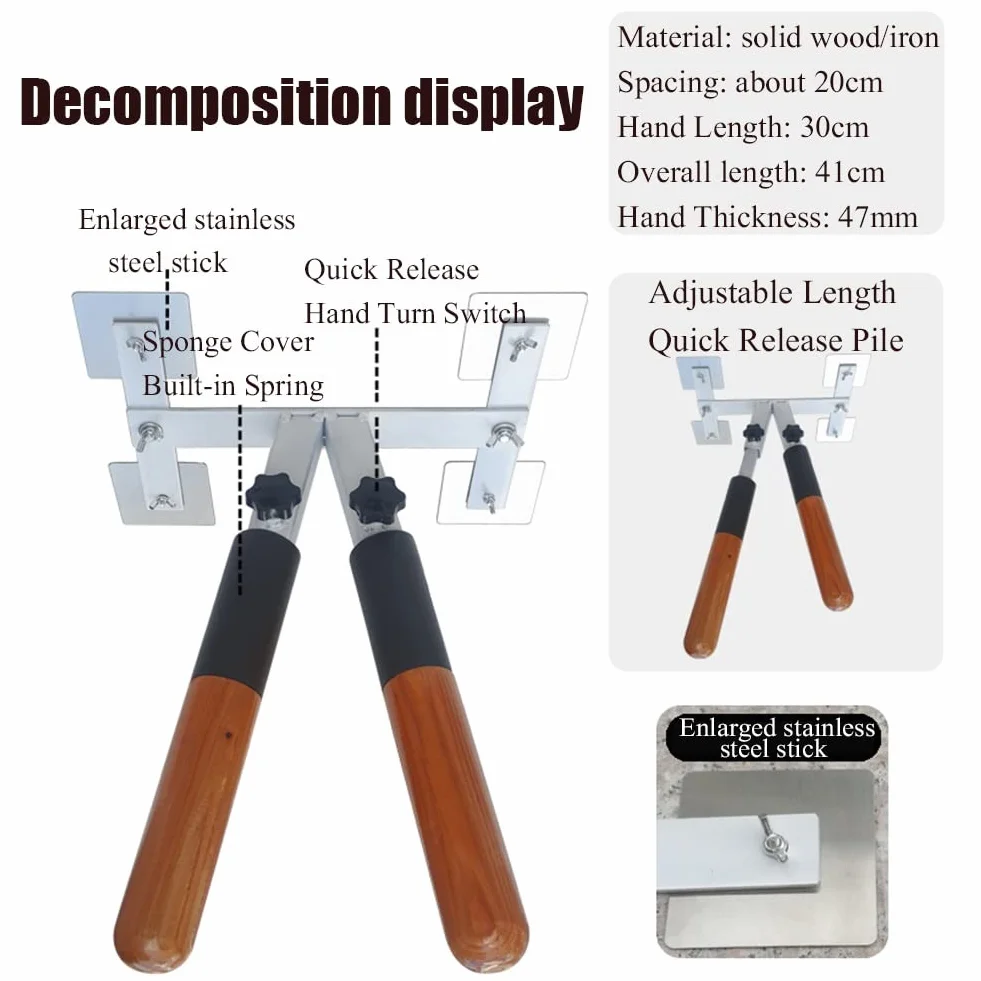 Pared montado Wing Chun Muñeco de Madera Grappling Dummy