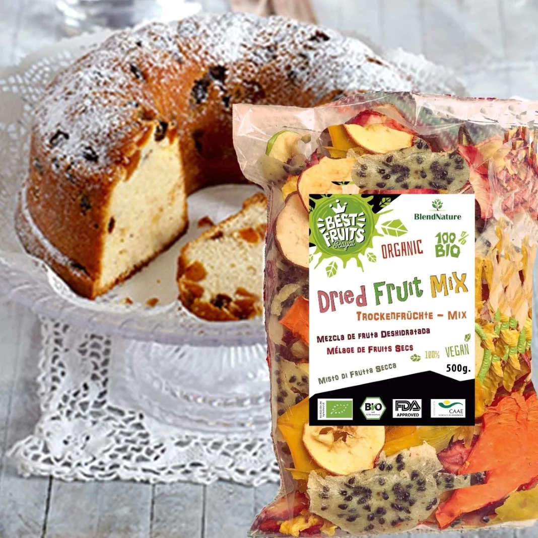 Fruta Deshidratada Sin Azucar Añadido - MIX 10 Mango Naranja Platano Manzana Pera Kaki Melocoton Piña Melon Arandanos 500g - 100% Natural – Ideal para Pasteles Cocteles o Snack – Sin Gluten