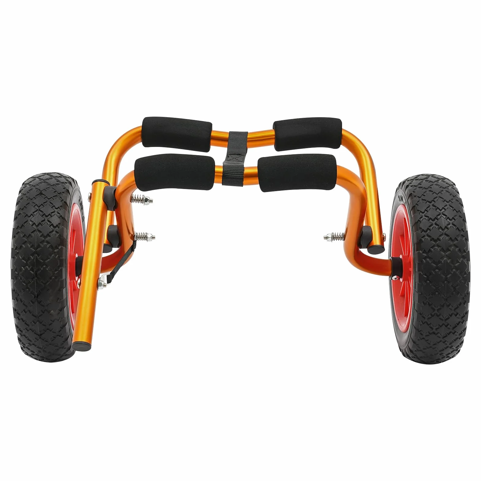 Carro plegable de aluminio para canoas y kayaks, 80 kg, neumáticos de goma maciza