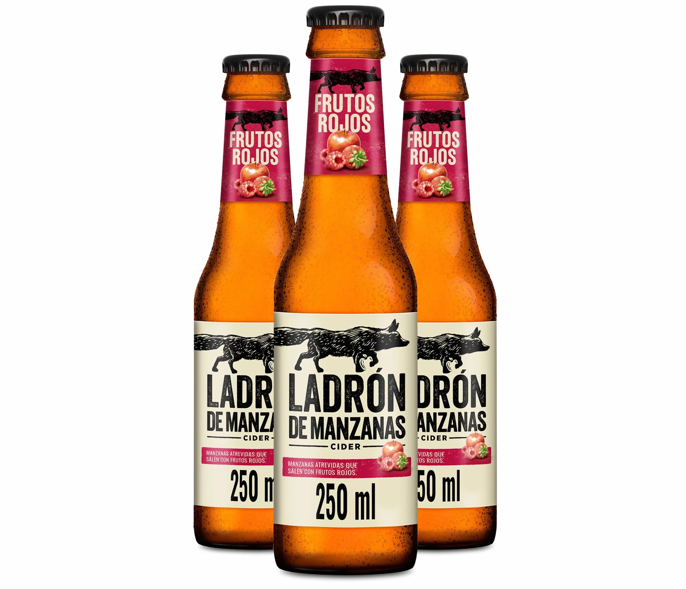 Ladrón de Manzanas Frutos Rojos Cider Caja 4 Pack Botella, 24 botellas