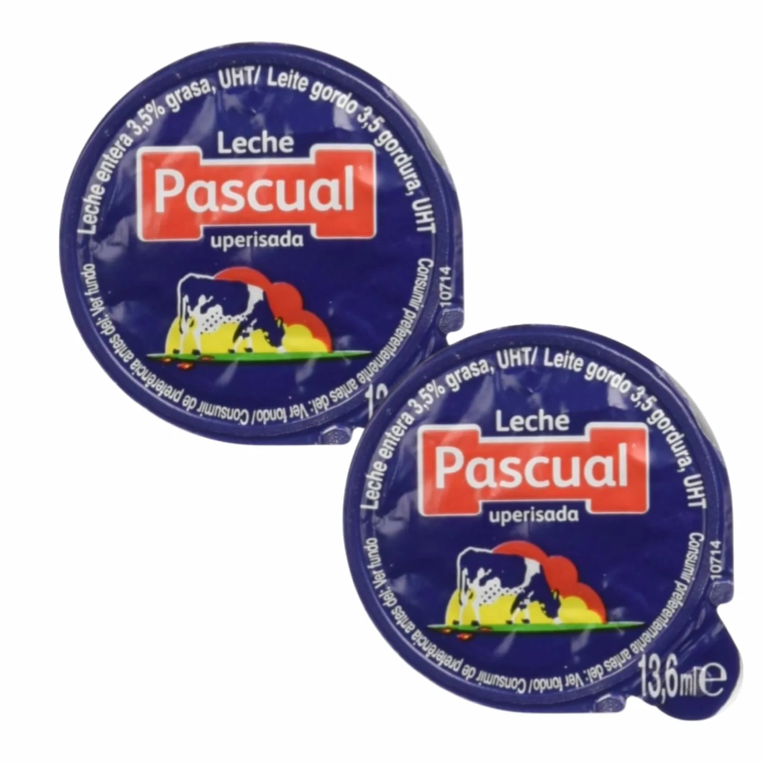 PACK 2 CAJAS - Leche Pascual Entera UHT Monodosis 13,6 ml – Sin Refrigeración – Ideal Hostelería, Bares, Cafés y Oficinas – UDS 300 Tarrinas