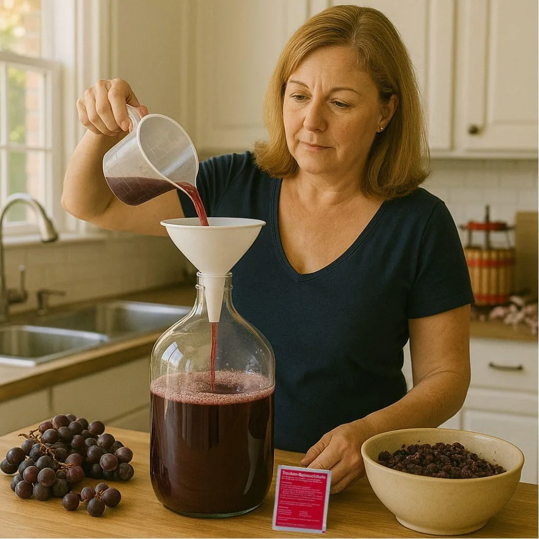 Levadura Vina 20g para Vino Tinto y Blanco, Frutas del Bosque y de Hueso Pequeño