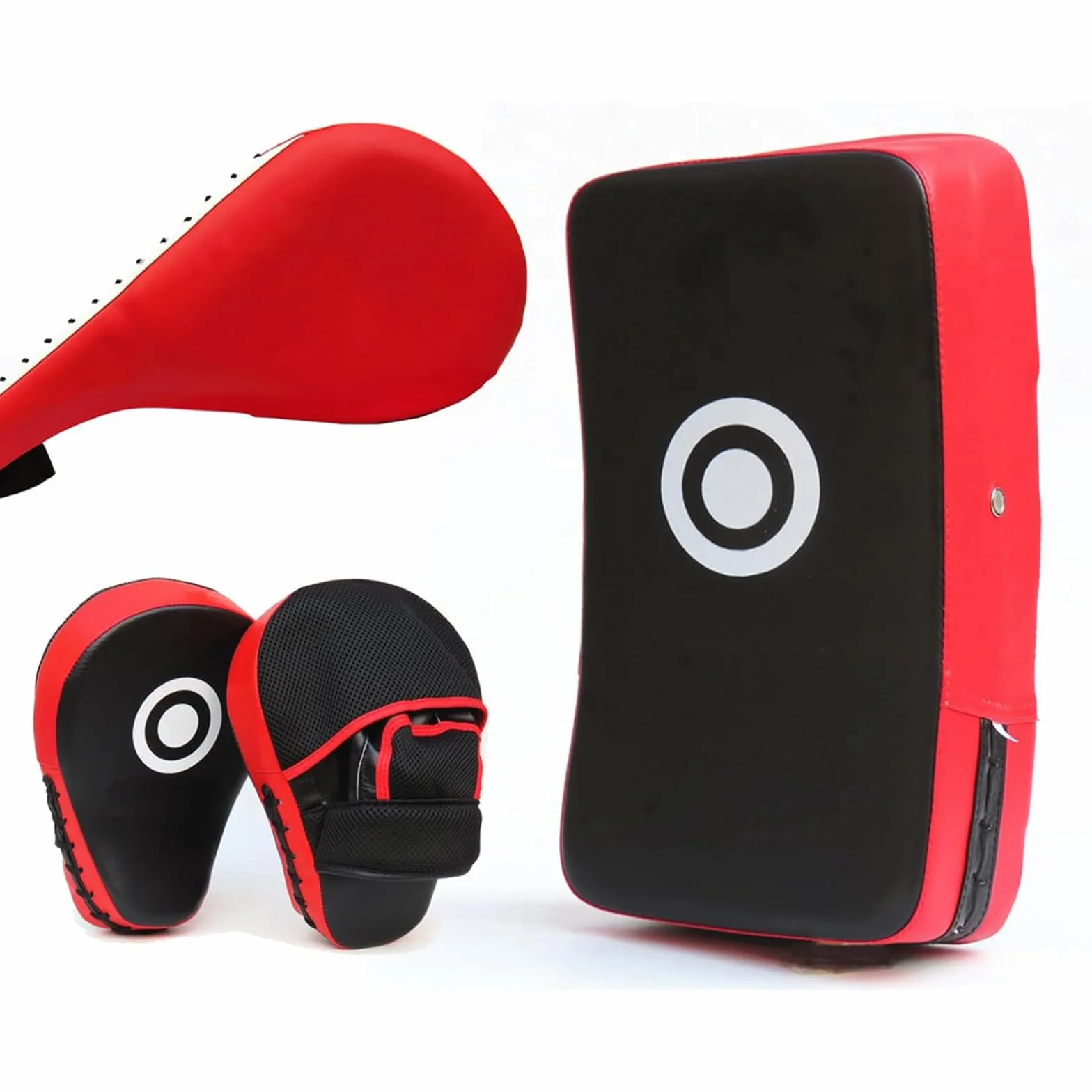 Boxeo Set Schlagpolster Paos y Manoplas de PU Cuero para Kickboxing Muay Thai MMA