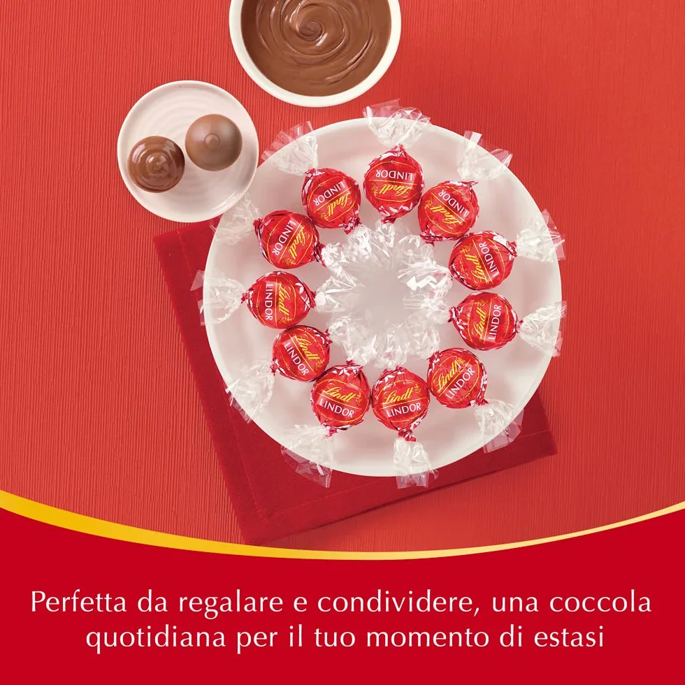 Lindt Lindor Bombones de Chocolate con Leche - Aprox. 16 bombones, 200 g