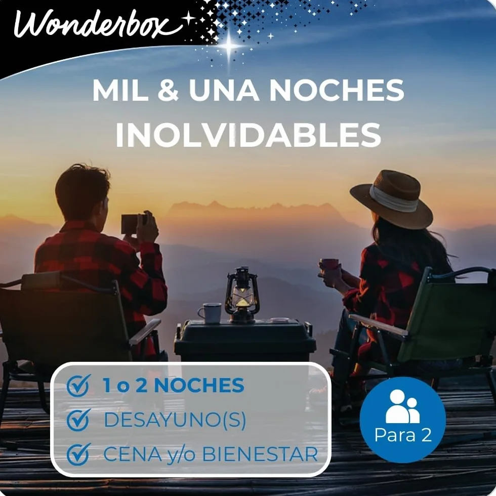 WONDERBOX Caja Regalo - MIL & UNA NOCHES INOLVIDABLES - 500 hoteles en España y Europa para dos personas.
