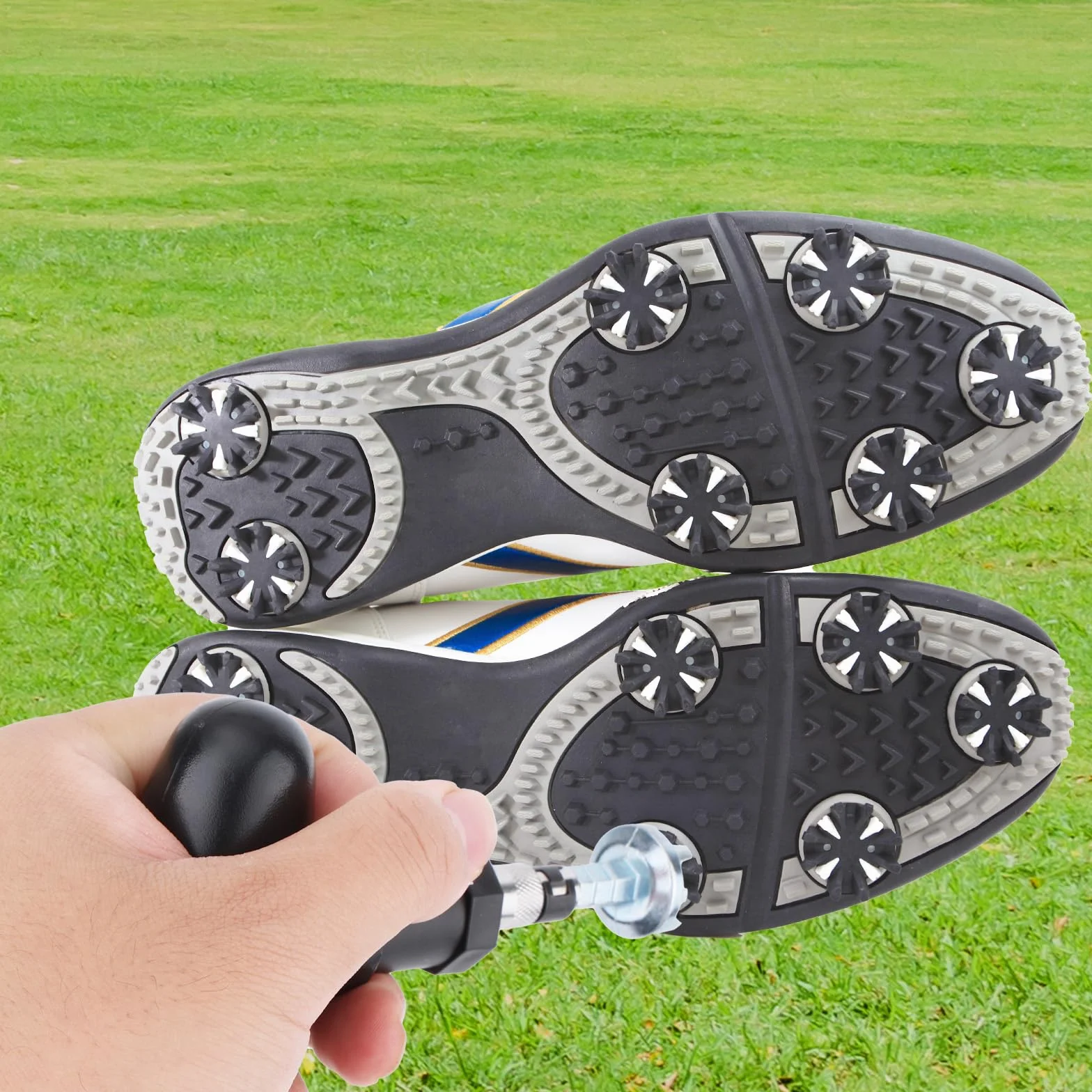 Llave Tacos Zapatos Golf Mango Hierro Plástico Universal Extractor Clavos Mecanismo Trinquete Herramienta Ajuste Calas