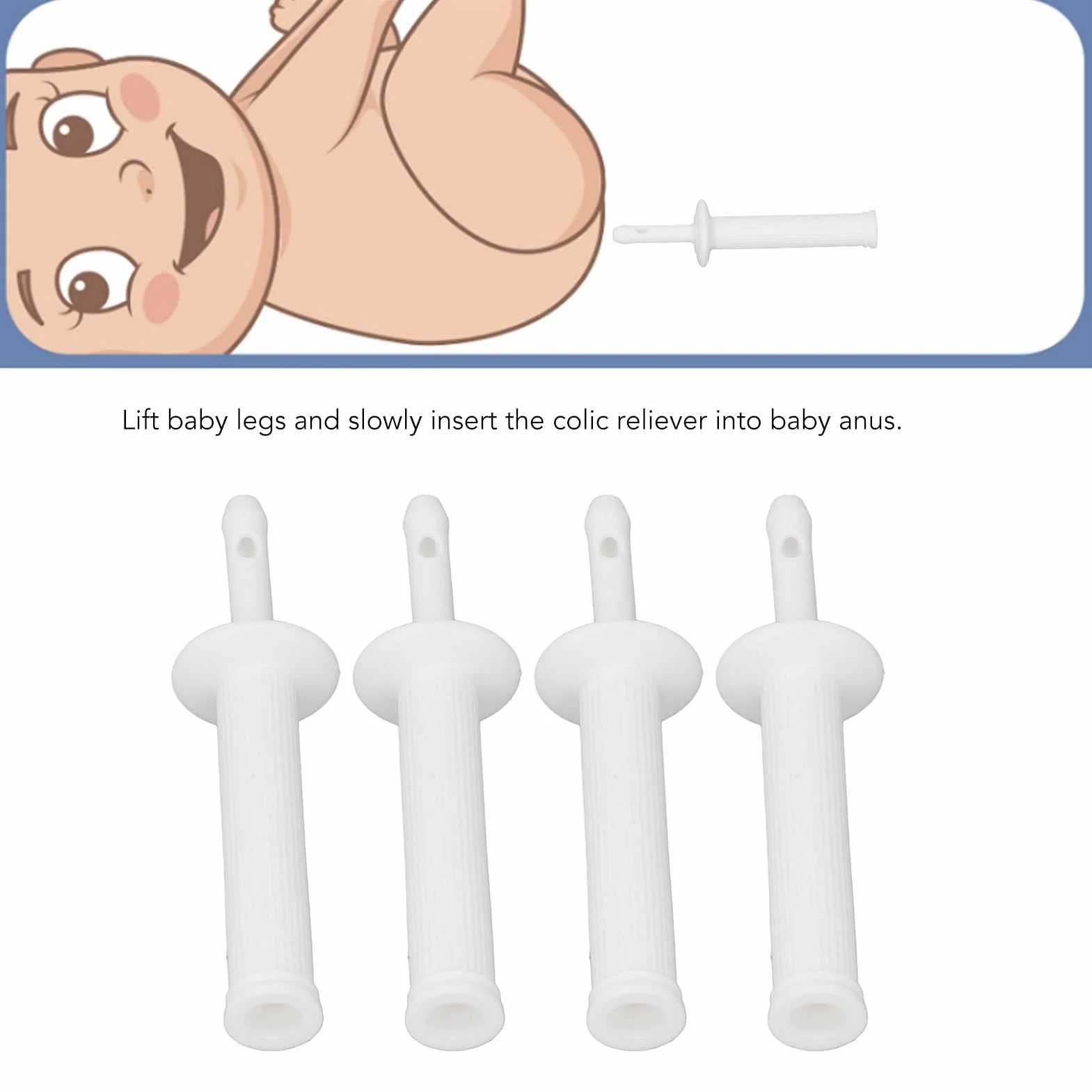 Baby Gas Colic Reliever, 20PCS Gas Colic Reliever Suavemente Seguro Desechable Gas Cólico Reliever para Recién Nacidos