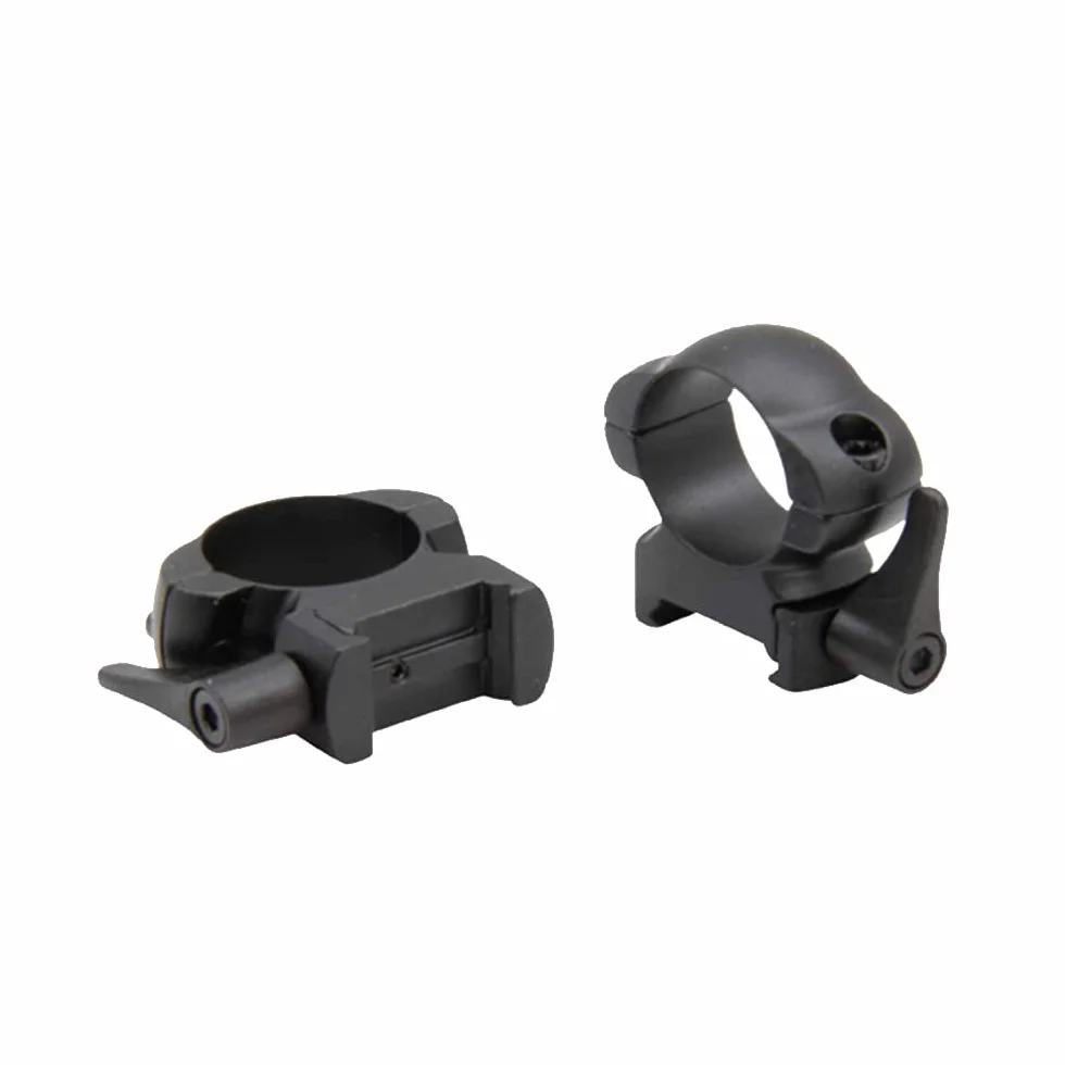 Anillas Desmontables de Acero 25.5 mm Liberación Rápida Ajuste 2 Tornillos Carril Weaver Picatinny