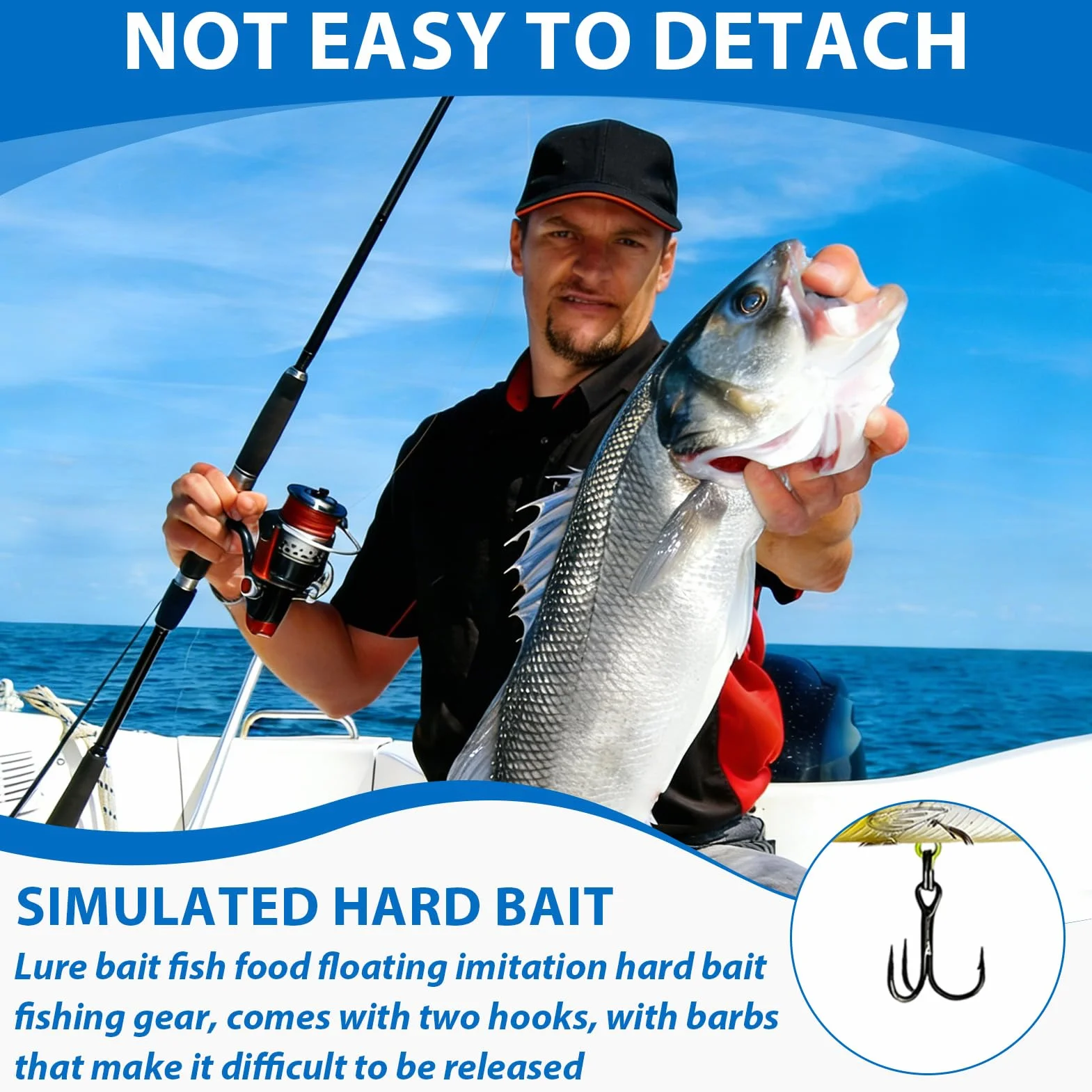 Señuelos de Pesca Spinning para Trucha, Perca, Lucio, Lubina - Cebo para Pesca Marina y Agua Dulce, 6 Piezas