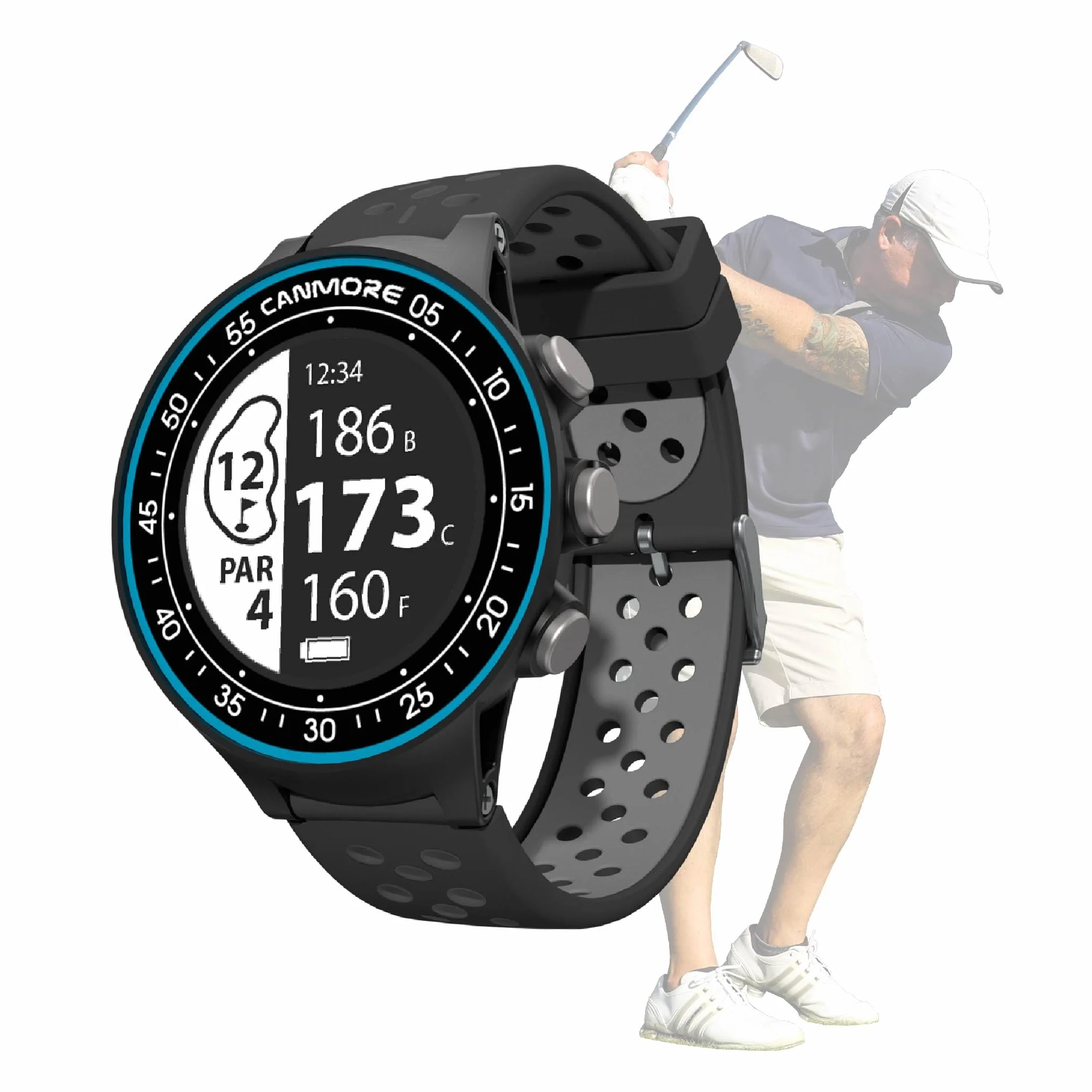 CANMORE TW411 Reloj GPS golf rastreador fitness 41000 cursos precargados chip IC azul