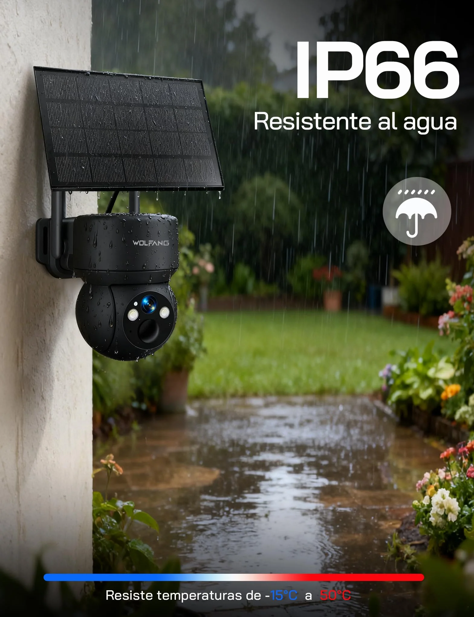 WOLFANG Câmara de Vida Selvagem 4G LTE Solar 2,5K Vídeo ao Vivo 355° Ajuste Remoto 90°