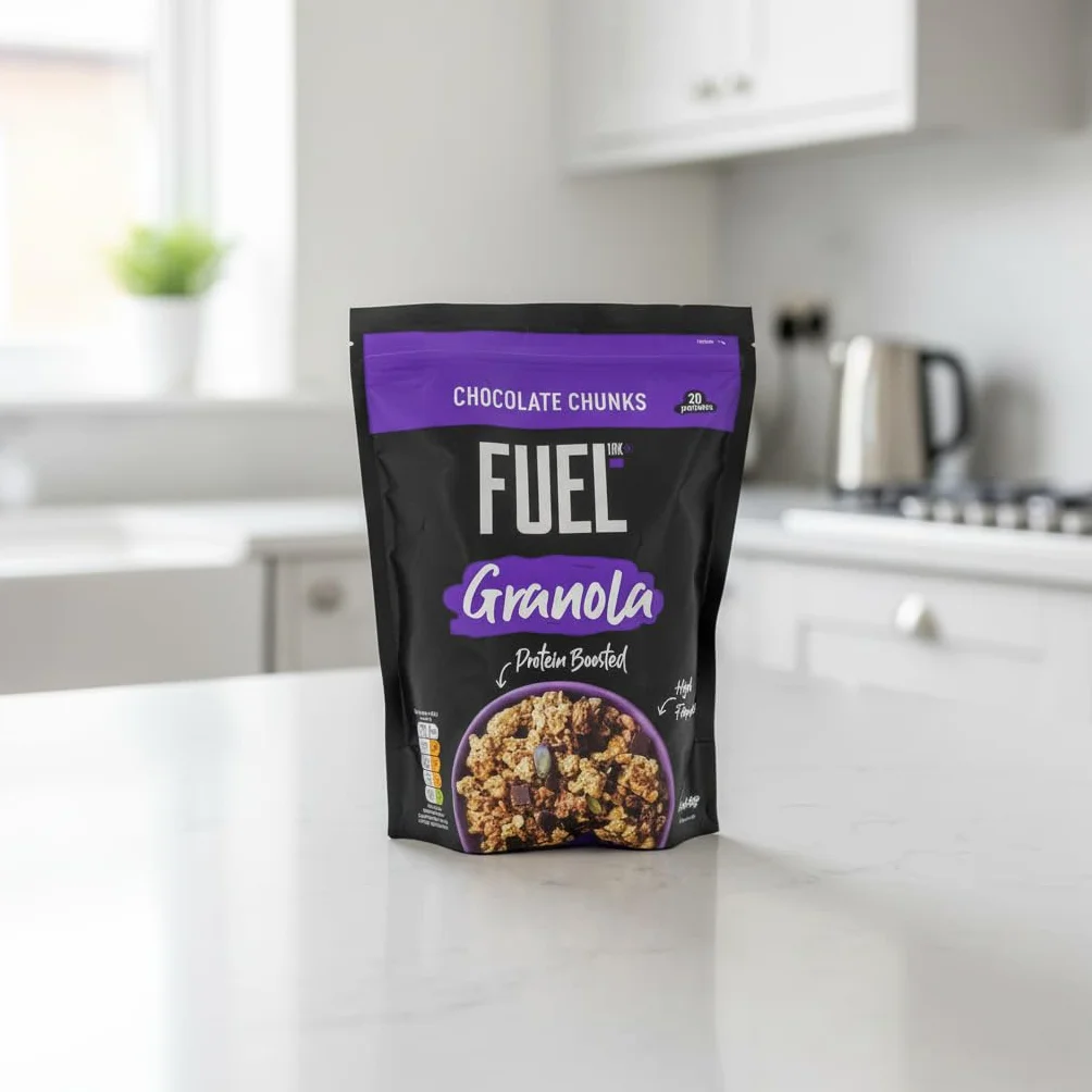 Granola con Proteínas Sabor Chocolate - Pack Ahorro 1kg | 15g de Proteína por Ración - Alta en Fibra - Apta para Veganos - FUEL10K - Desayuno Saludable y Energético con Avena Integral - NEXU