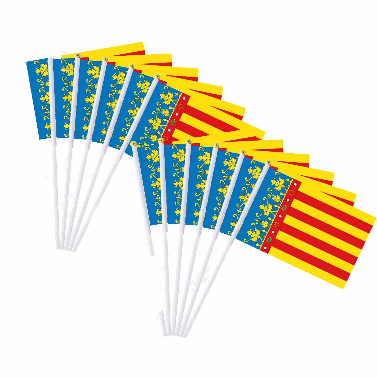 Durabol 12PCS Bandera de Mano de Valencia 20X30CM