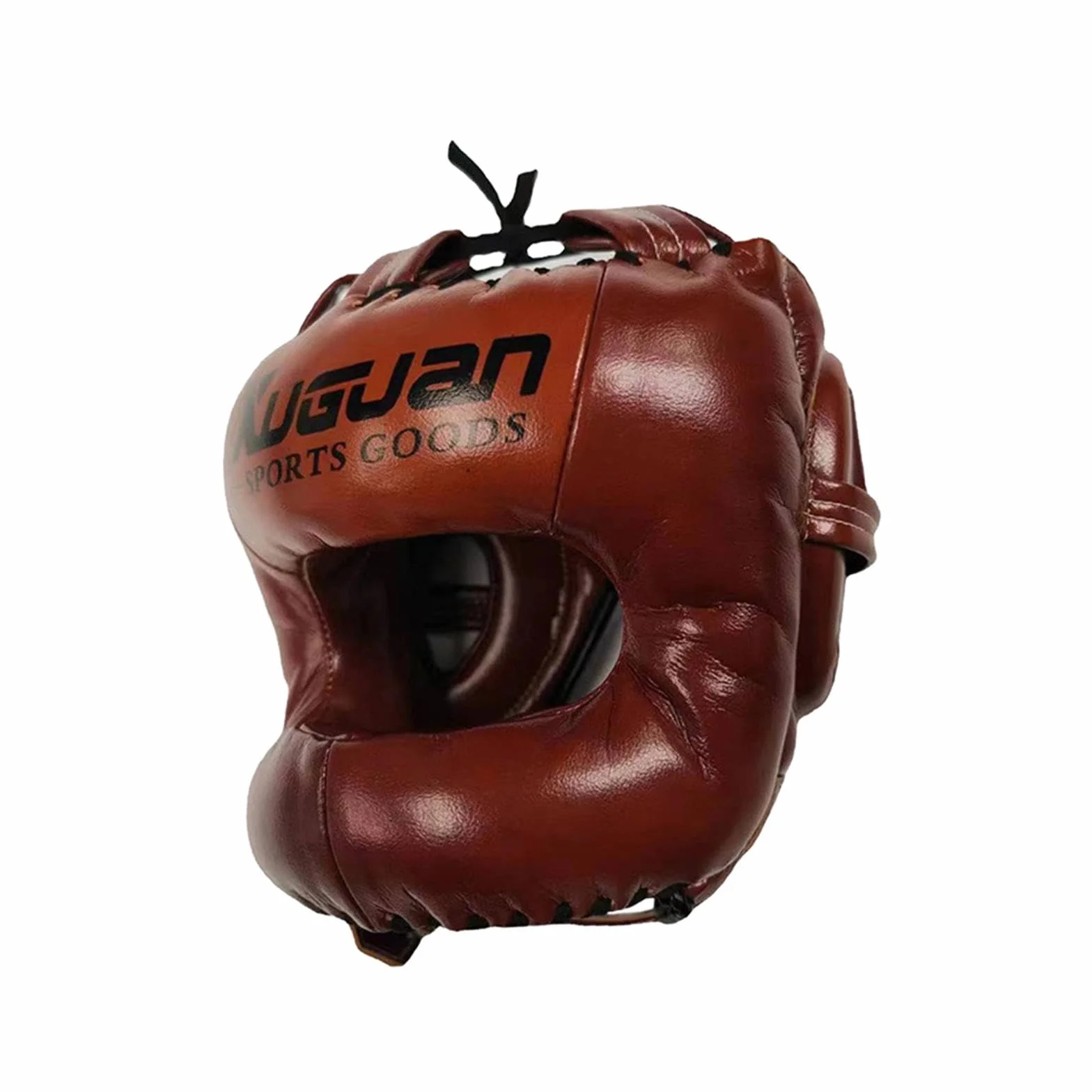 Casco de Boxeo Profesional F Fityle, Casco de Entrenamiento de Artes Marciales Mixtas, Marrón, L