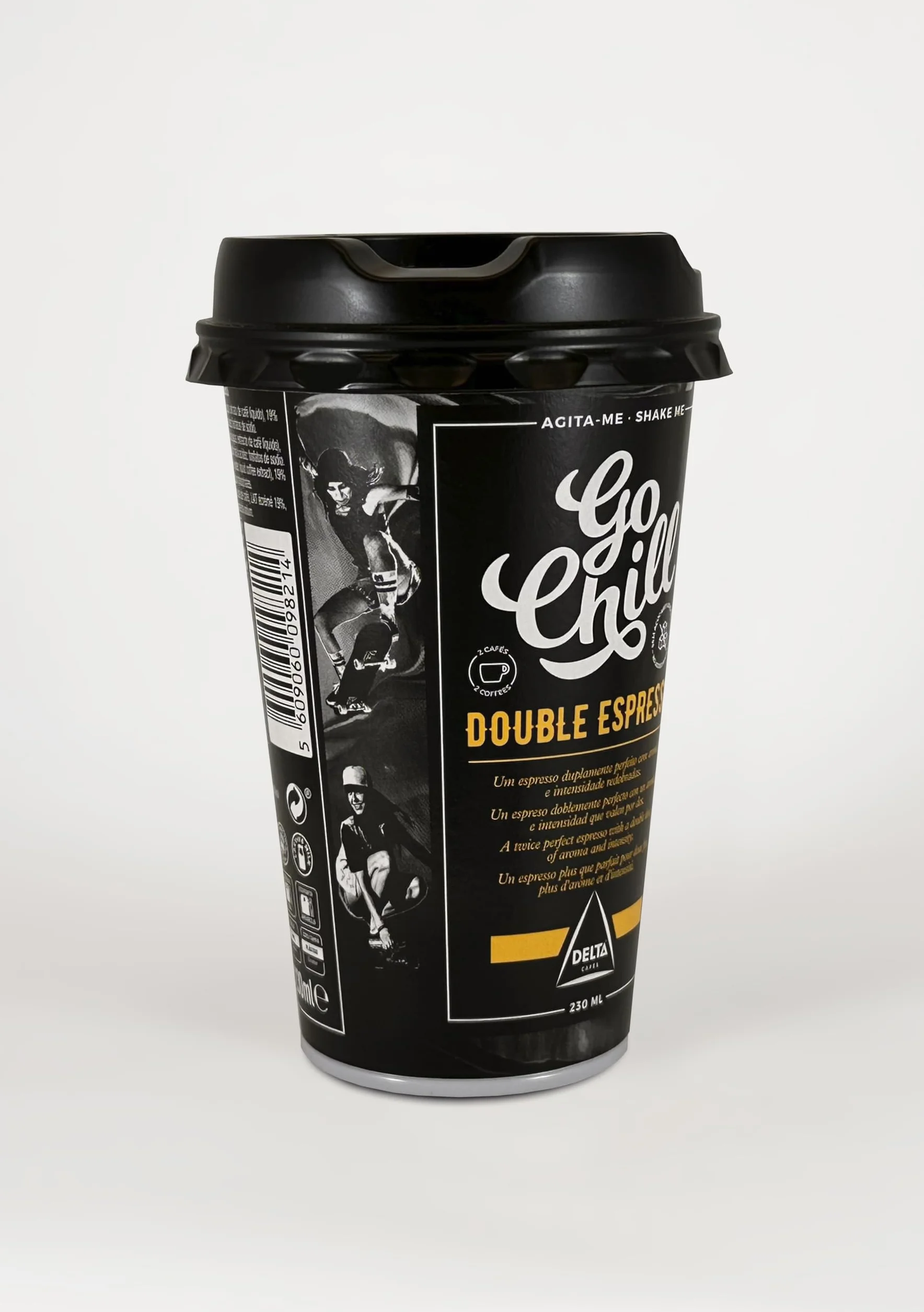 Go Chill Doble Espresso - Bebida de Café Lista para Beber - Elaborado con Leche, Agua, Azúcar y Extracto de Café - 230 ml