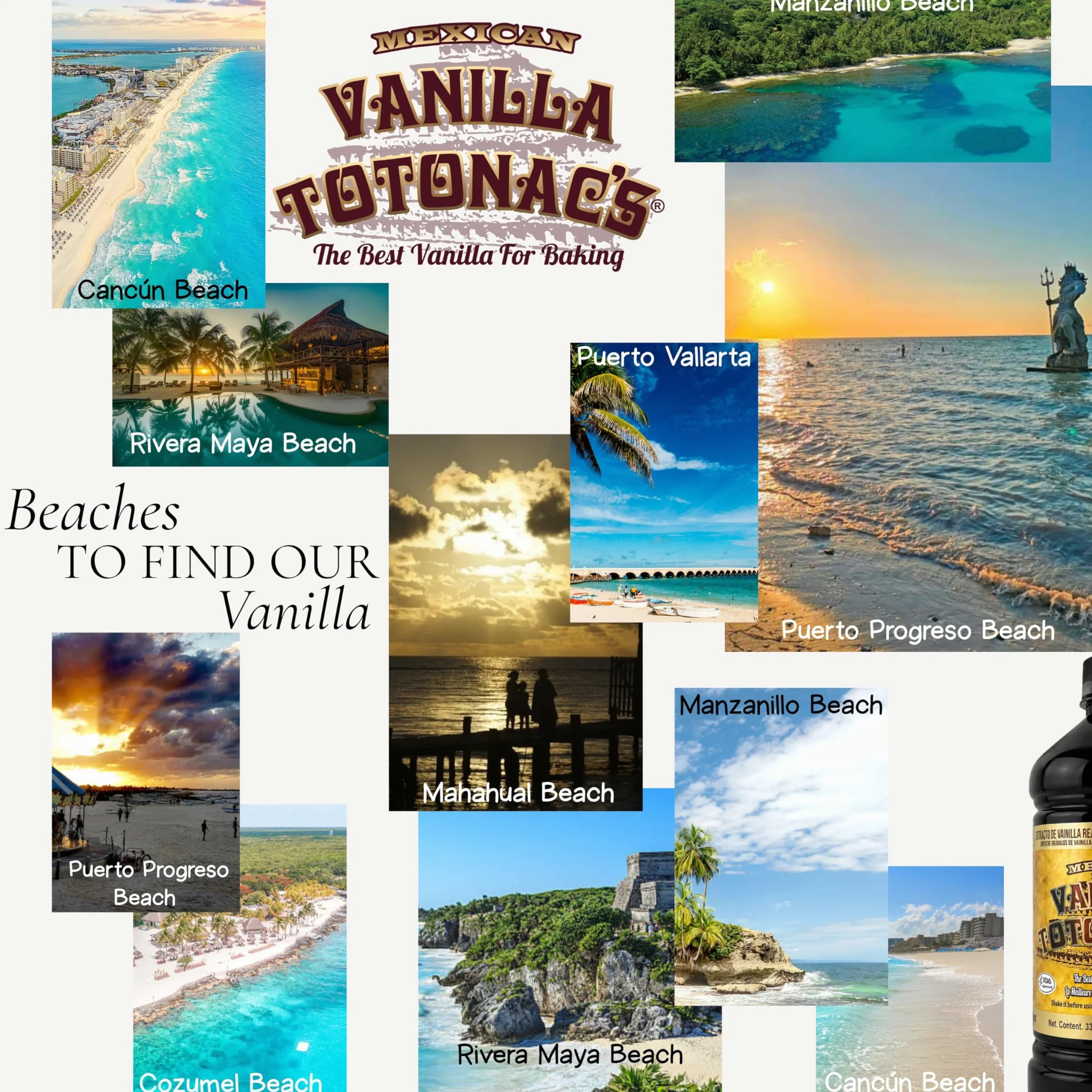 Mexican Vanilla Totonac's Pure Vanilla Flavoring, 33.2 onzas líquidas