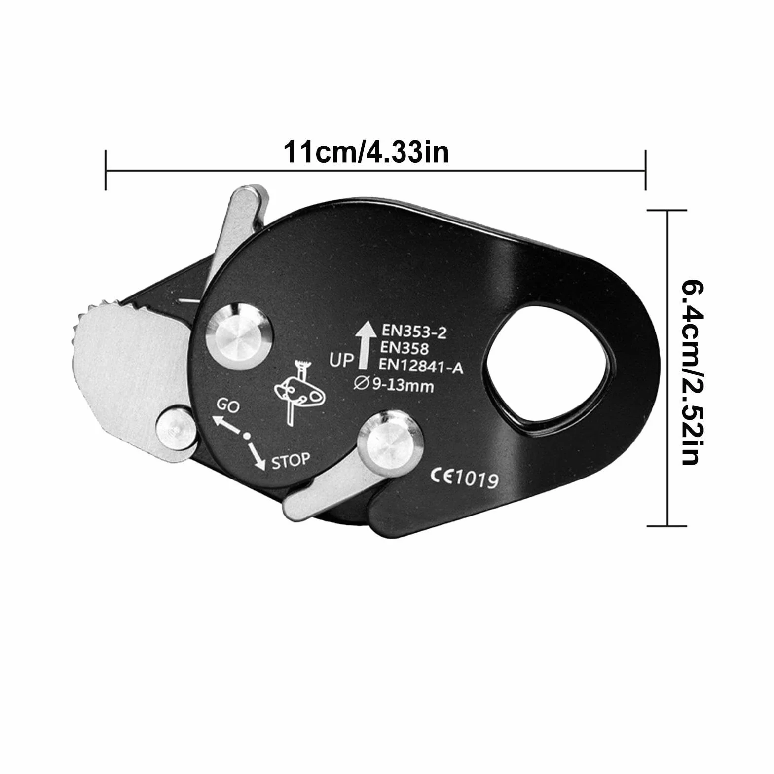 Dispositivo Auto Belay Aluminio Forma Ganso Autobloqueo para Escalar Árboles Alpinismo