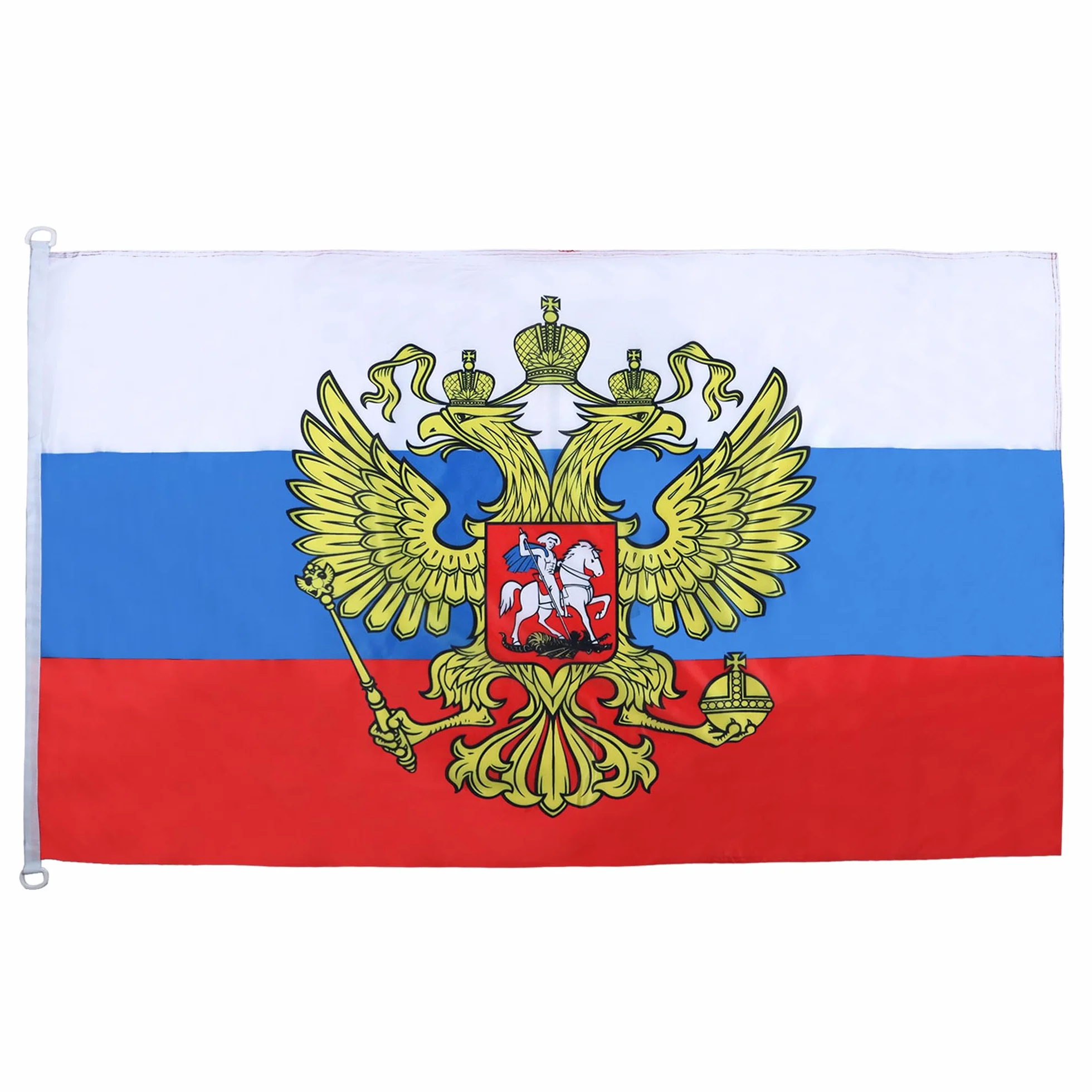 AZ FLAG Bandera de Rusia con Águila 150x90cm Exterior - Bandera Rusa con Armas 90x150cm