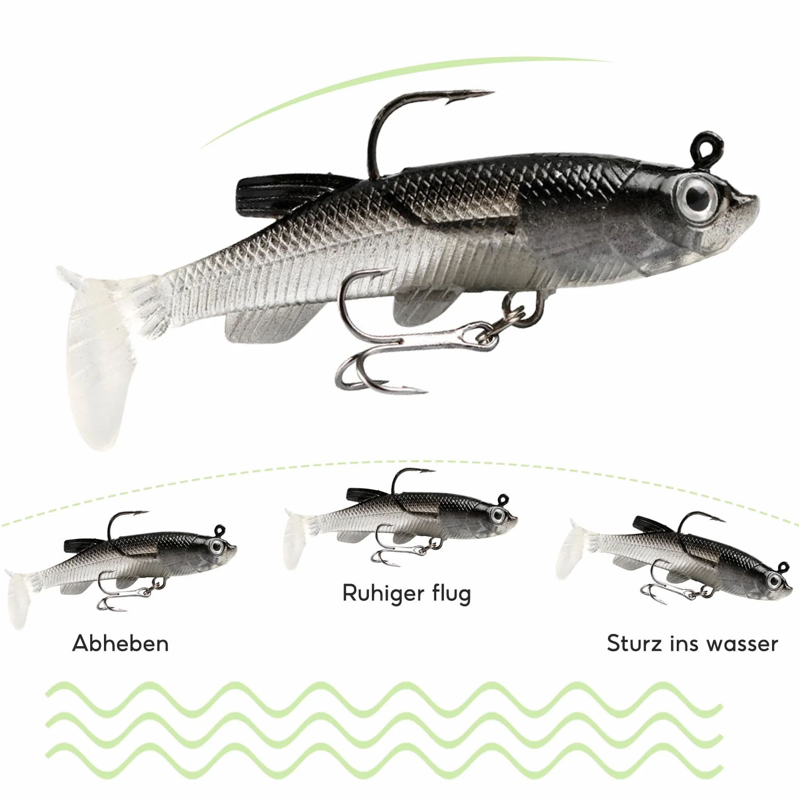 Señuelos de pesca 10 unidades goma cabeza jig artificiales agua dulce salada regalo perca mandarina boca caballo tilapia