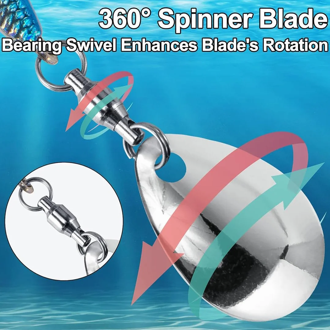 Señuelos De Pesca En Alta Mar Metralleta 2 Piezas Cebos Spinner Metal Duro Para Merluza Salmón Atún Jigging