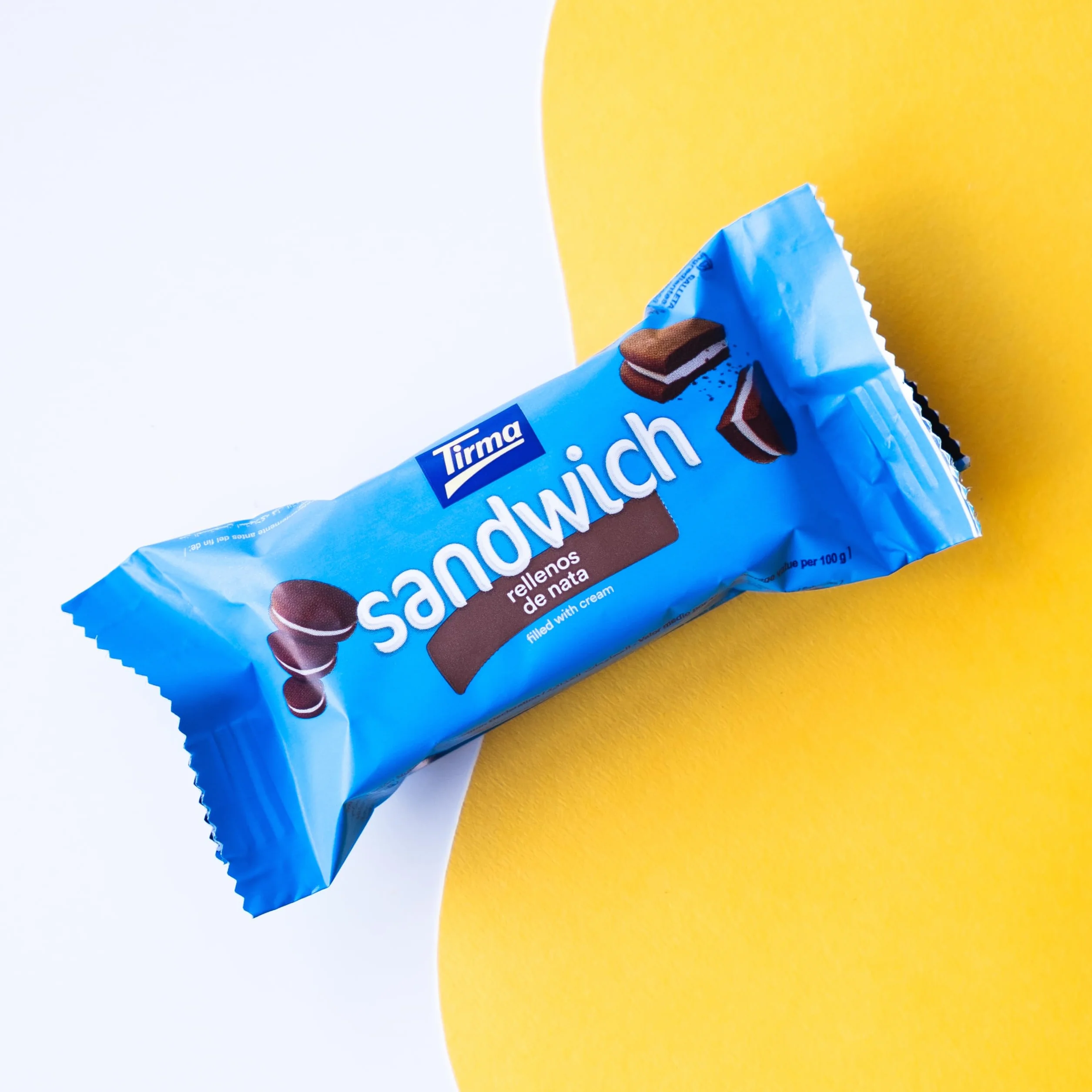 Tirma Sándwich de Galleta al Cacao con Relleno de Nata – 4 Packs de 45 g (Estuche de 180 g) | Galletas Dulces | Snack de Cacao y Nata | Ideal para Merienda y Tentempiés