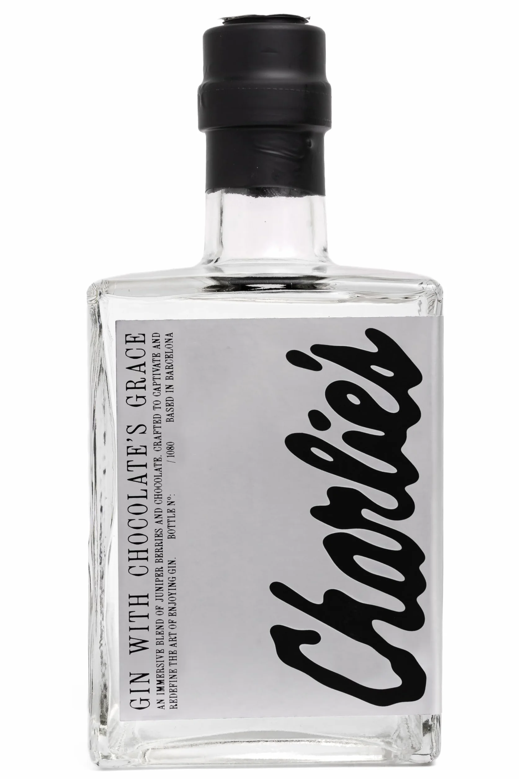 Charlie's Gin - La primera ginebra premium de chocolate - Origen en Barcelona - Ginebra exclusiva - Lotes limitados - 70cl - Alc. 37,5% vol.