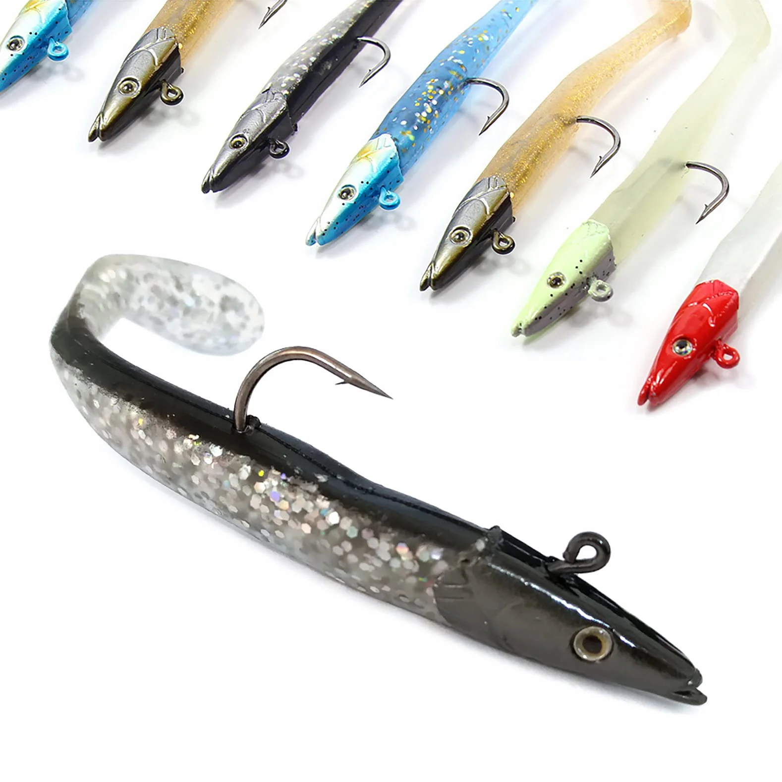 Conjunto 10 peces goma 11 cm 18.5 g pesca depredadores