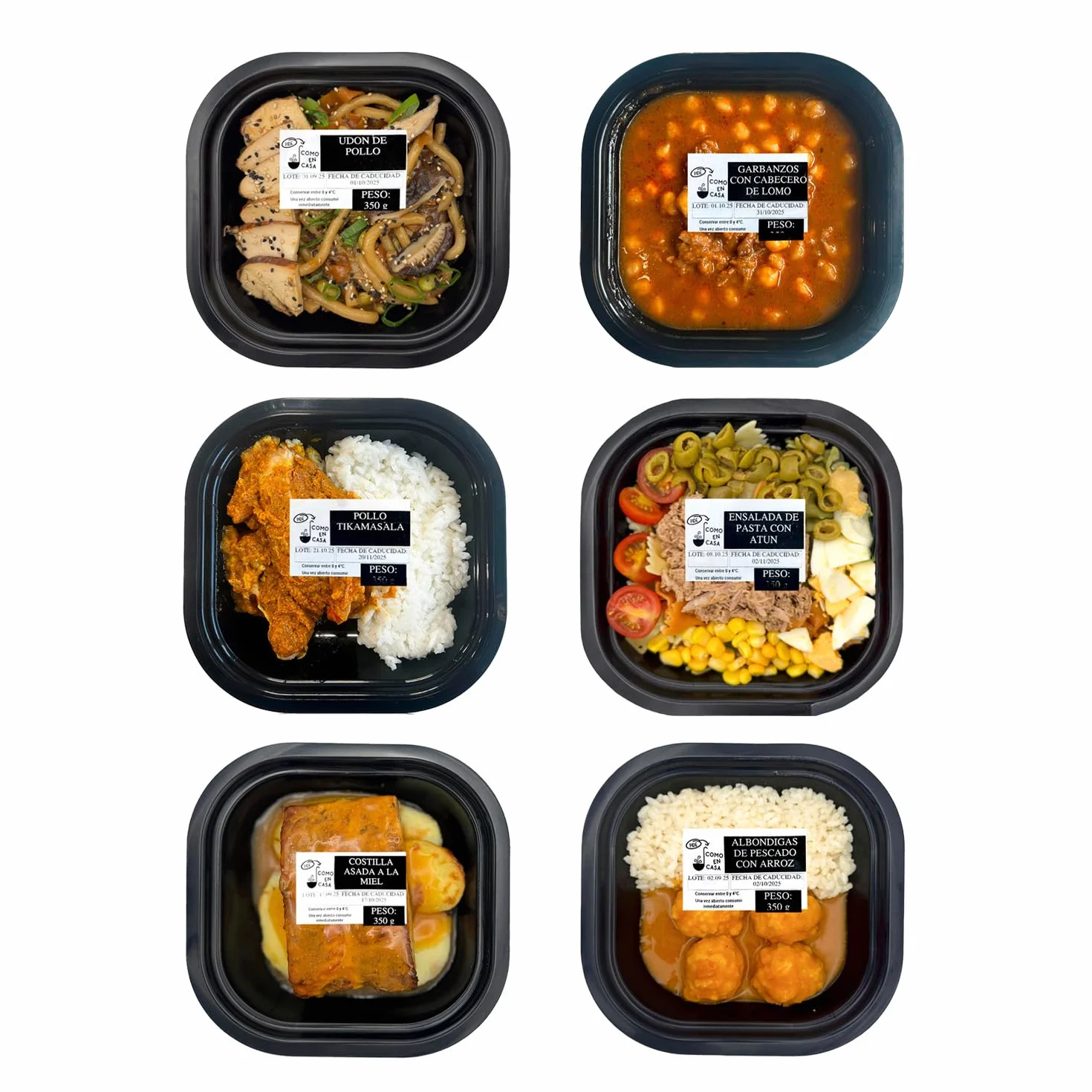 PIDE COMO EN CASA Platos Preparados Listos para Comer Pack 6 x 350 g