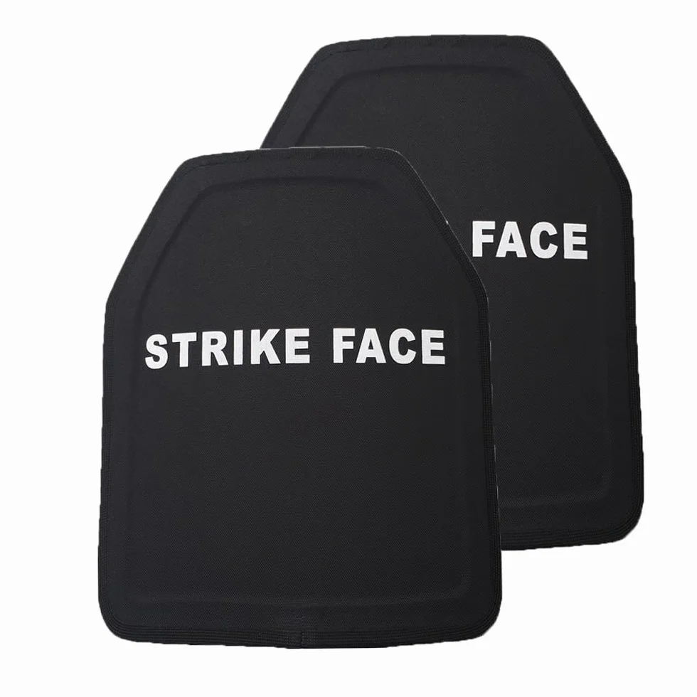 Placa Armadura Protección de Choque NIJ Nivel IIIA 2,3mm Stand Alone 2 Piezas Negro