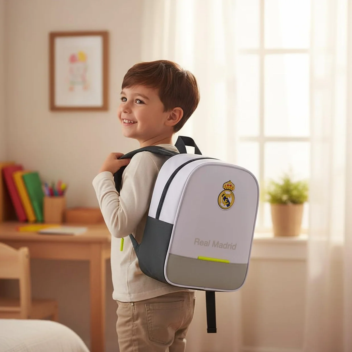 Mochila Real Madrid Viaje Gran Capacidad Licencia Oficial Resistente