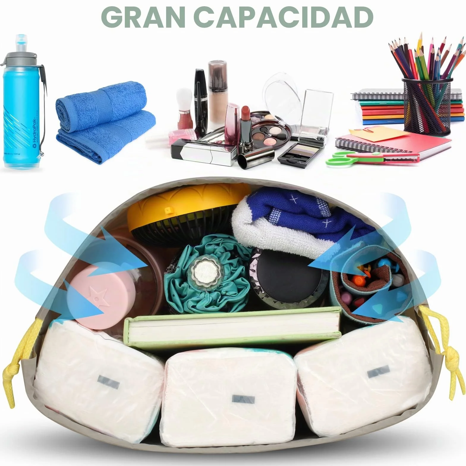 Annhao Bolsa Impermeable con Cordón, 10 Pcs Bolsas de Almacenamiento de Viaje para Ropa, Zapatos